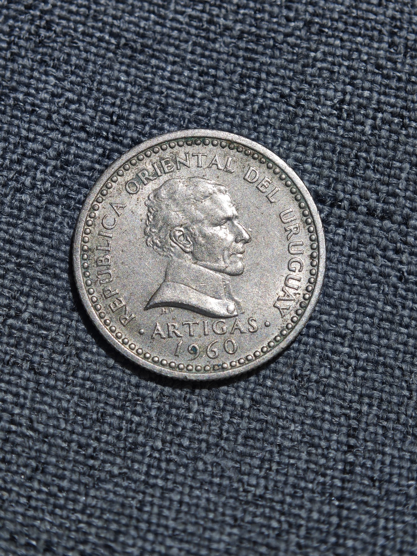 外国硬币收藏第5期 美品乌拉圭1960年25分