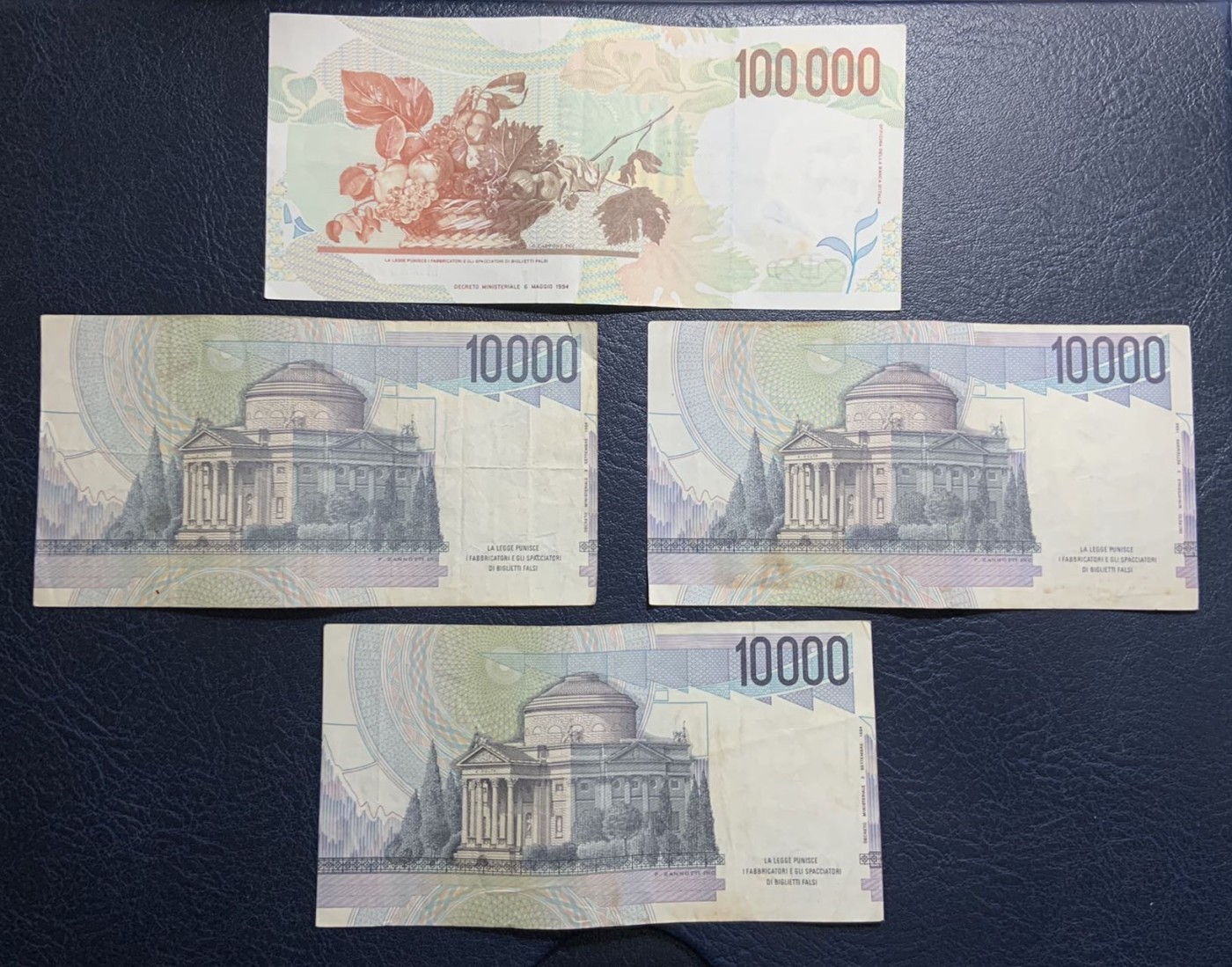 收藏联盟Quantum Auction 第312期拍卖  意大利1992年100000里拉和1984年10000里拉 品相如图
