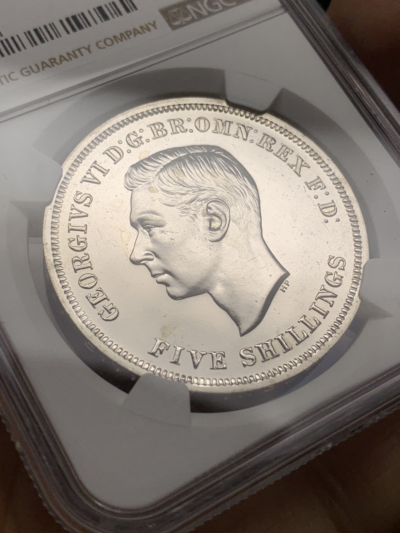 《竞宝斋》第224场-周日，周一，周二 3场 (全场包邮) NGC-PL64 英国 1951年乔治六世克朗 最后的镍马剑