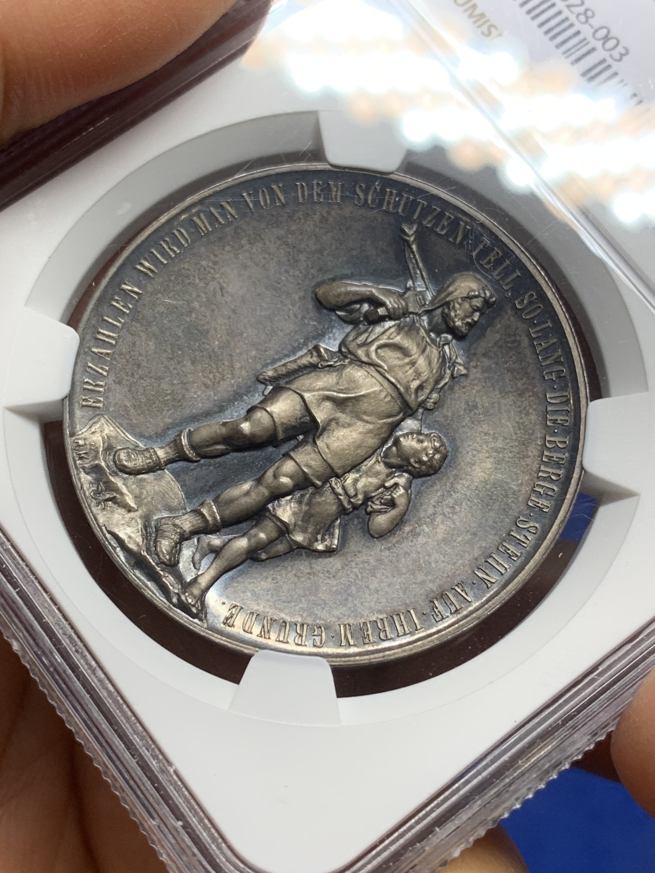 《竞宝斋》第224场-周日，周一，周二 3场 (全场包邮) NGC MS63 瑞士1895阿尔多夫父与子银章