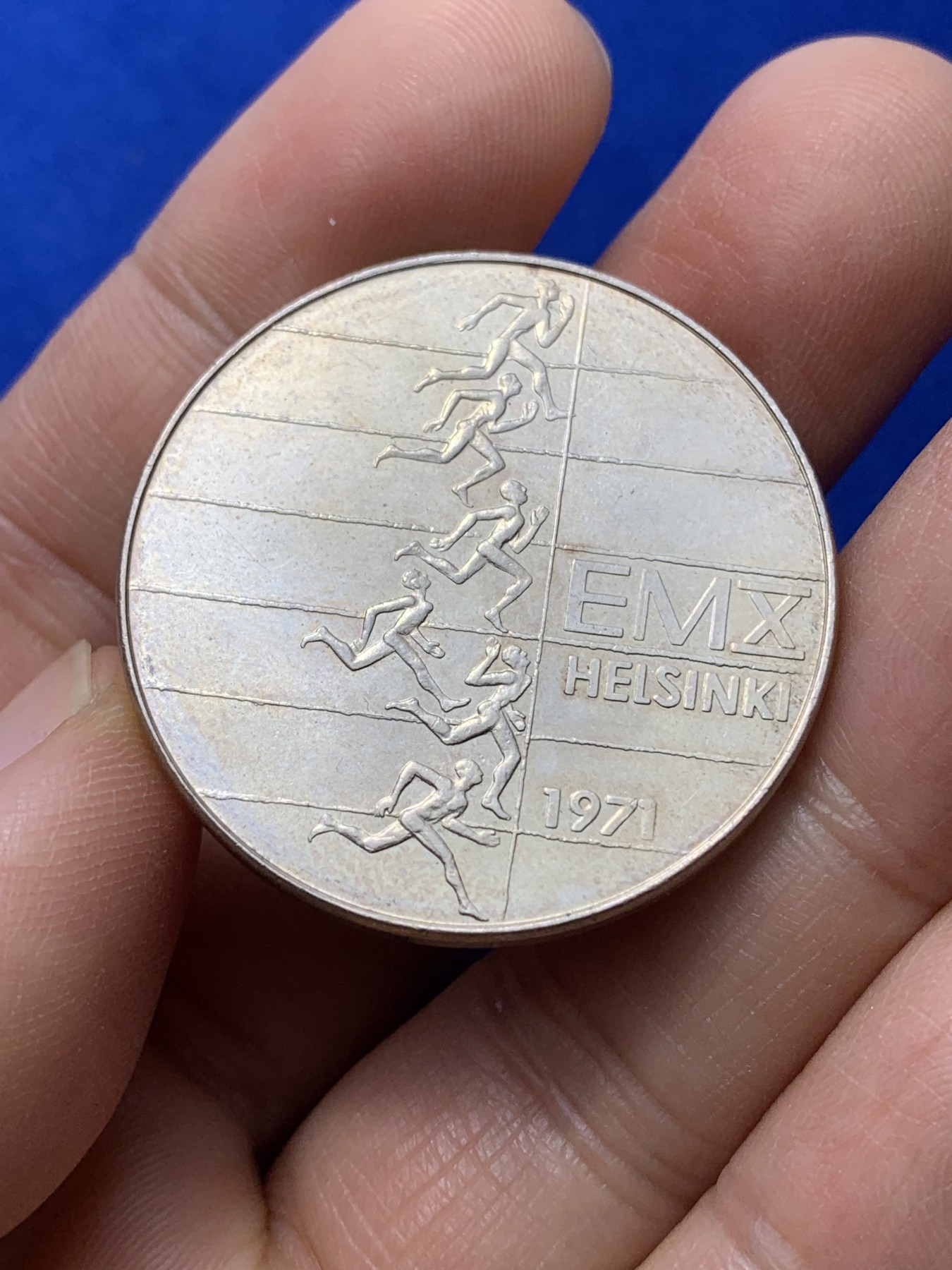《竞宝斋》第224场-周日，周一，周二 3场 (全场包邮) 芬兰1971年第十届欧洲田径锦标赛10马克纪念银币
