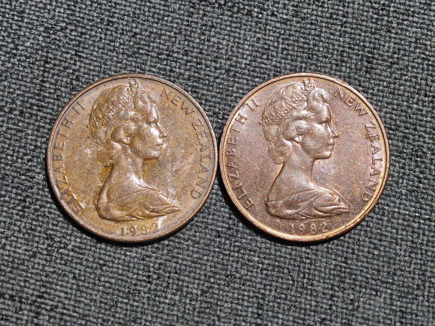 外国硬币收藏第5期 新西兰老版女王2分2枚