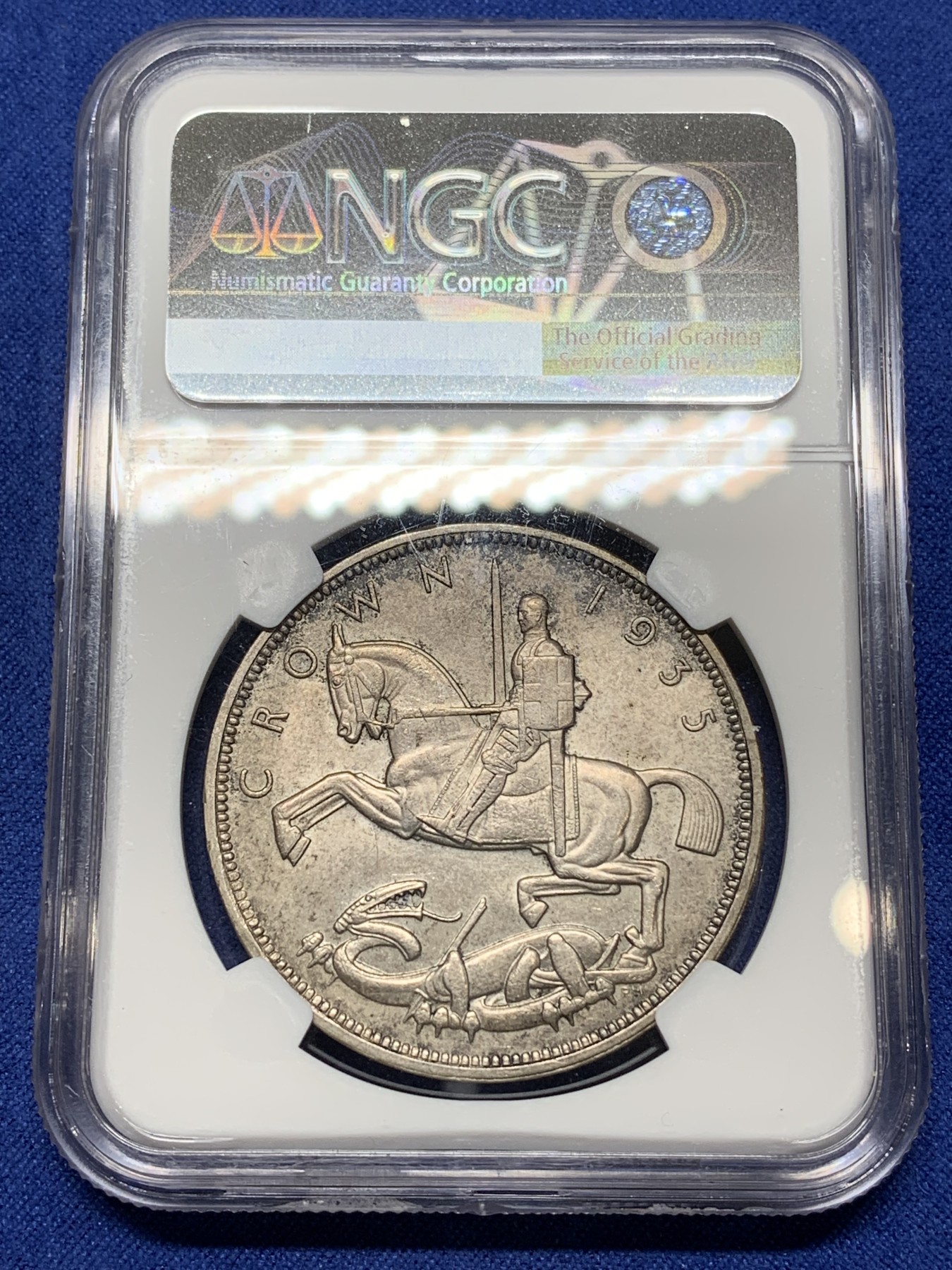 《竞宝斋》第224场-周日，周一，周二 3场 (全场包邮) NGC-MS62 1935乔五木马剑大银币 好状态