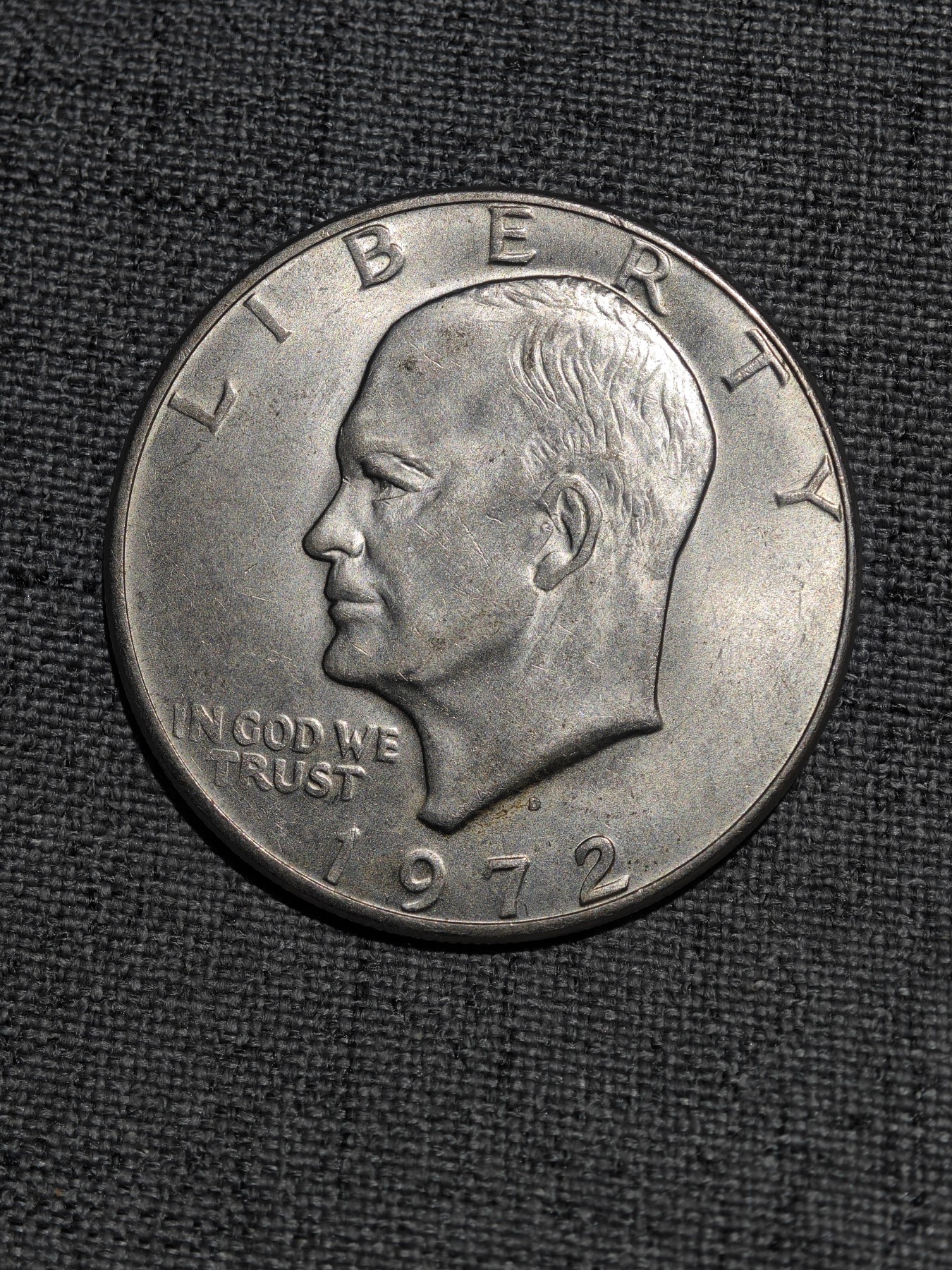 外国硬币收藏第5期 美国艾森豪威尔1972年大型老鹰1美元