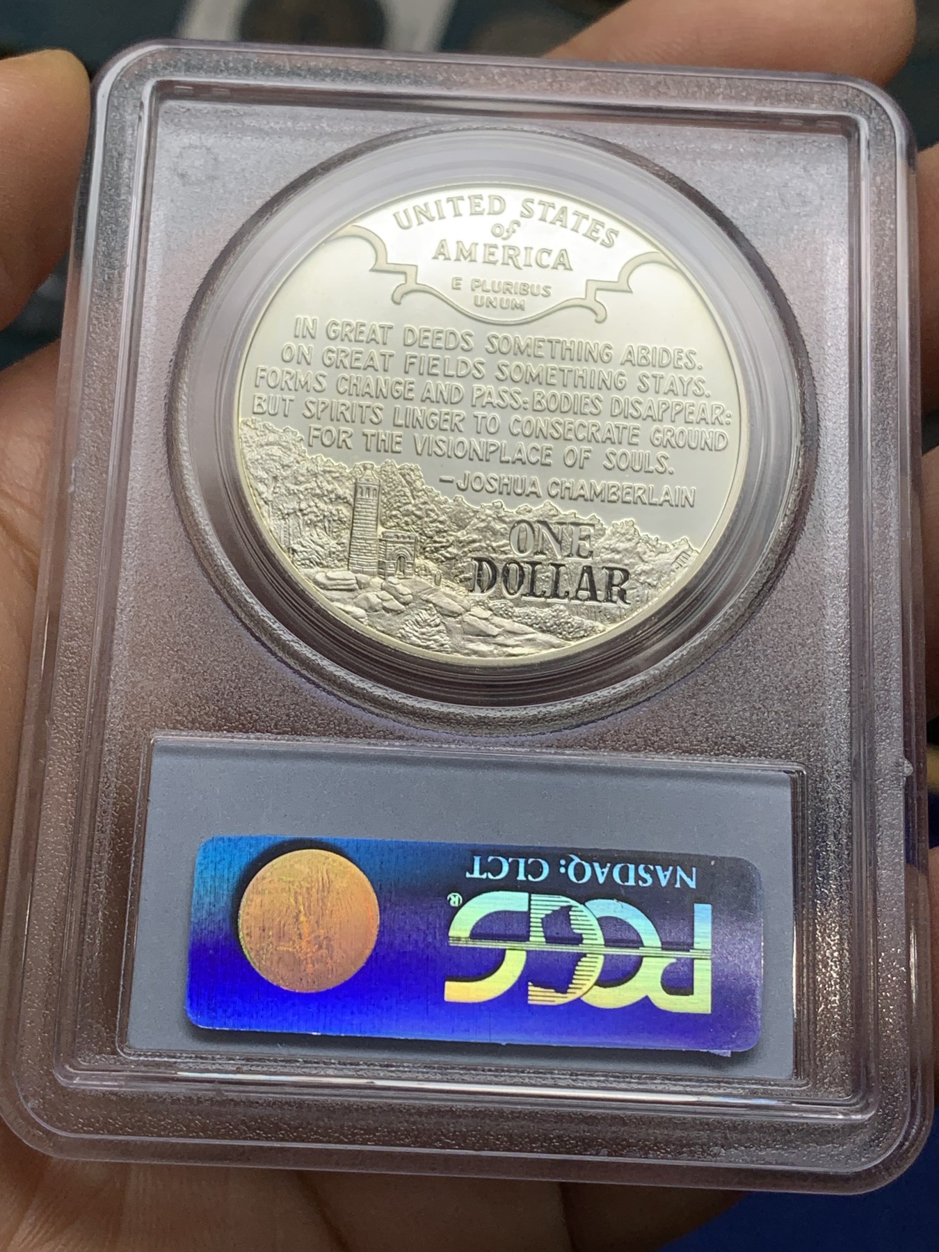 《竞宝斋》第224场-周日，周一，周二 3场 (全场包邮) PCGS-PR69DCAM 美国1995年南北战争（内战）纪念精制银币