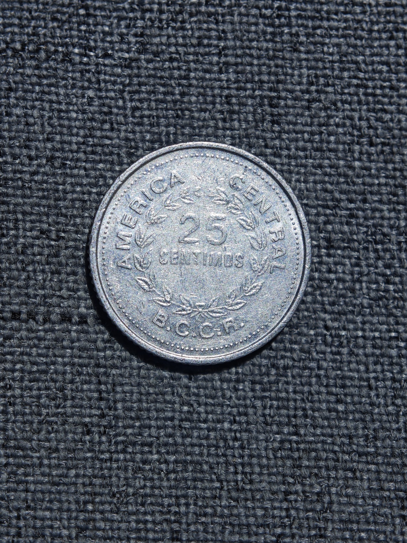 外国硬币收藏第5期 哥斯达黎加1983年国徽25分铝币