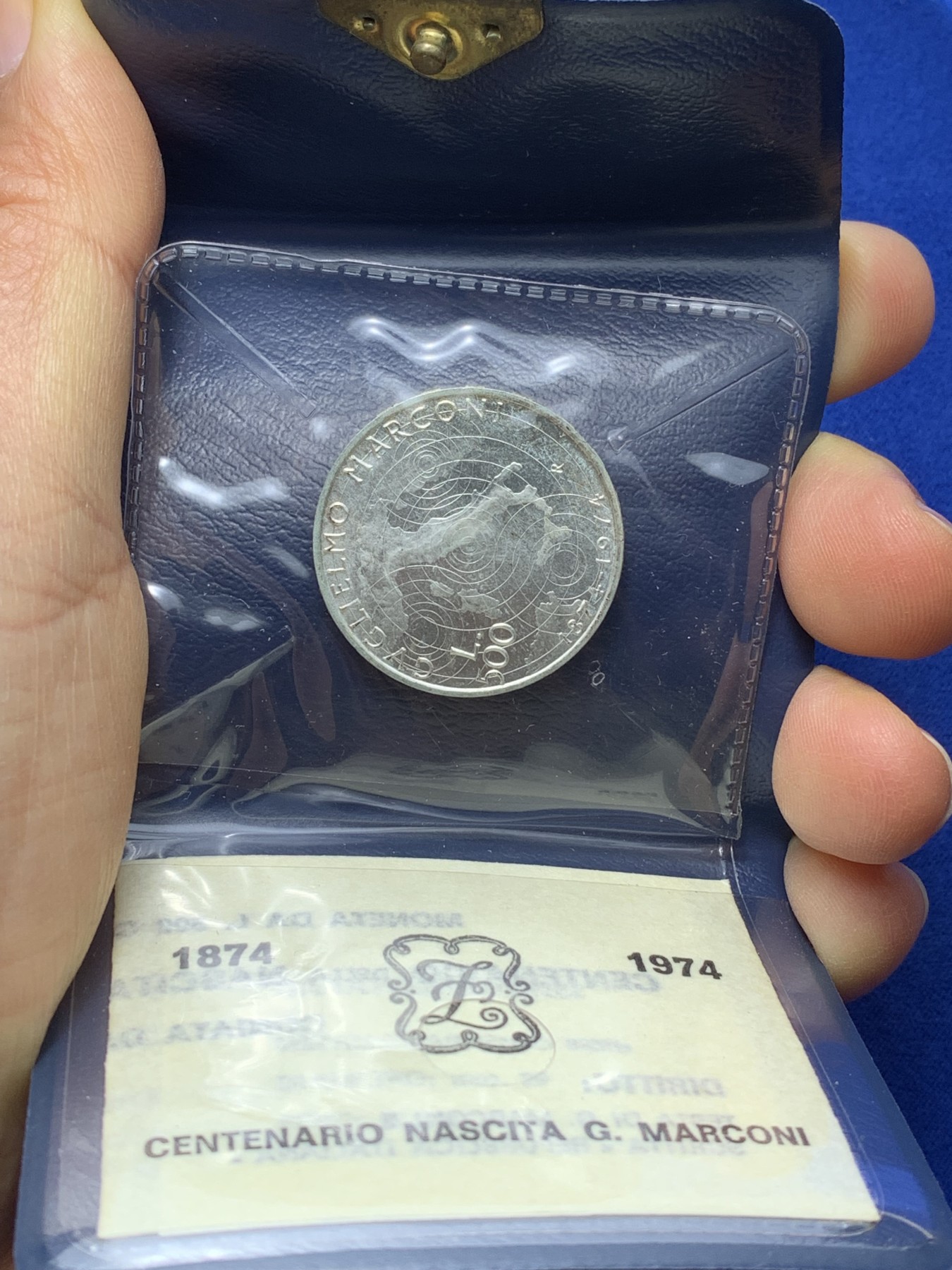 《竞宝斋》第224场-周日，周一，周二 3场 (全场包邮) 意大利 1974年 地图 500里拉银币