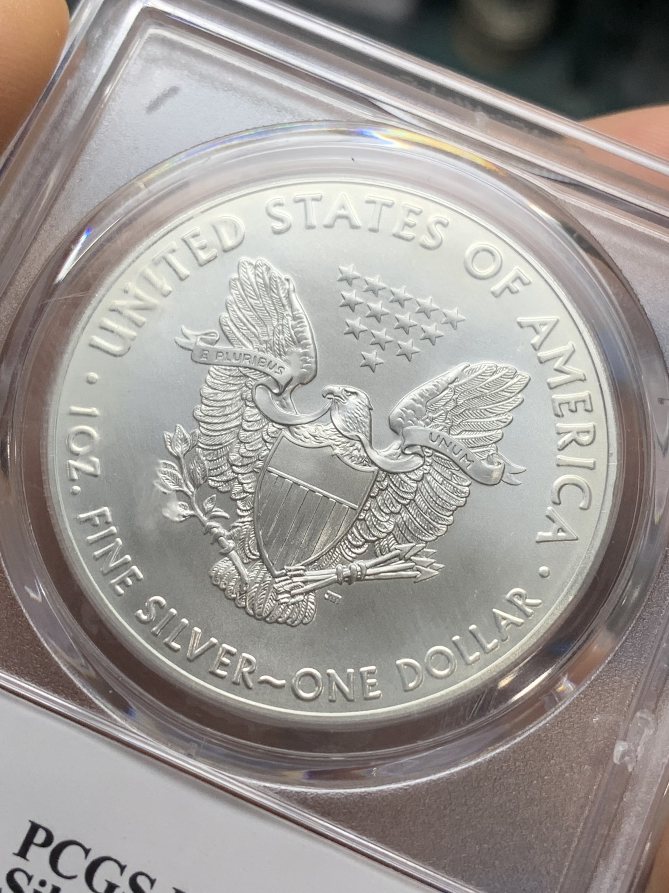 《竞宝斋》第224场-周日，周一，周二 3场 (全场包邮) PCGS MS69 美国2017年行走女神1美元银币 1盎司 31.1克 999银 特朗普头像 倒标签比较少见