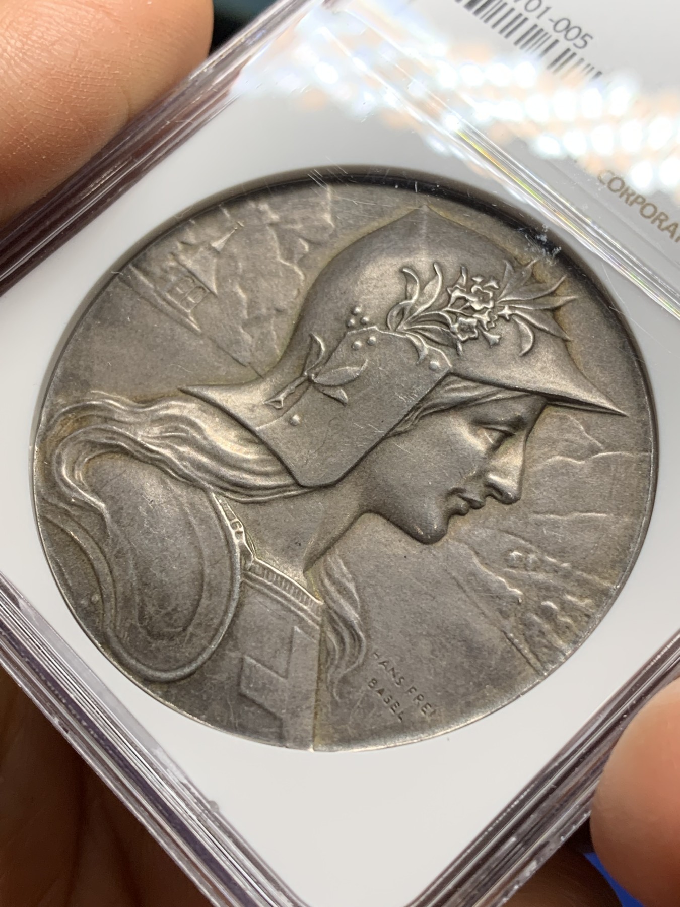 《竞宝斋》第224场-周日，周一，周二 3场 (全场包邮) NGC MS63 瑞士1901卢塞恩射击节银章