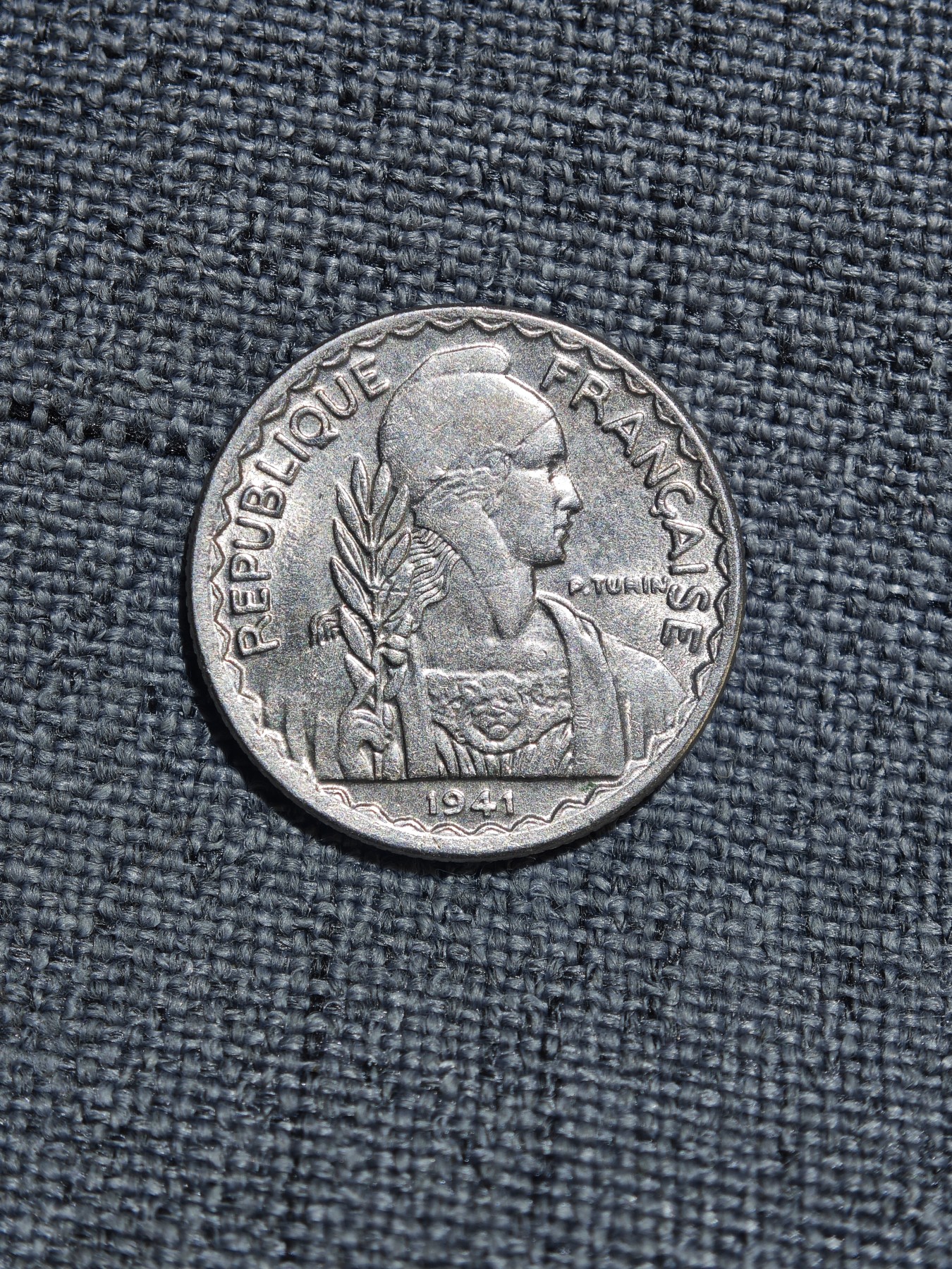 外国硬币收藏第5期 稀少美品法属印度支那1941年10分