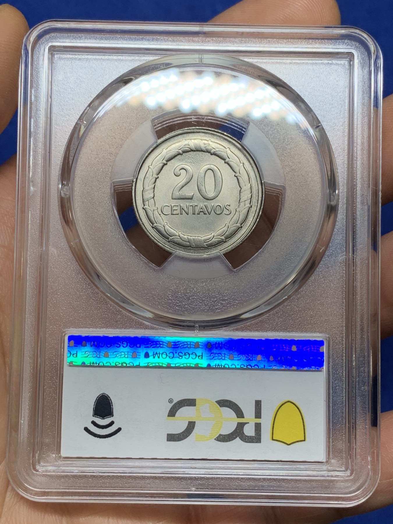 《竞宝斋》第224场-周日，周一，周二 3场 (全场包邮) PCGS金盾 MS65 哥伦比亚1969年20分镍包钢币