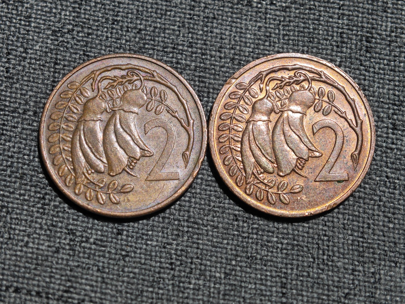 外国硬币收藏第5期 新西兰老版女王2分2枚