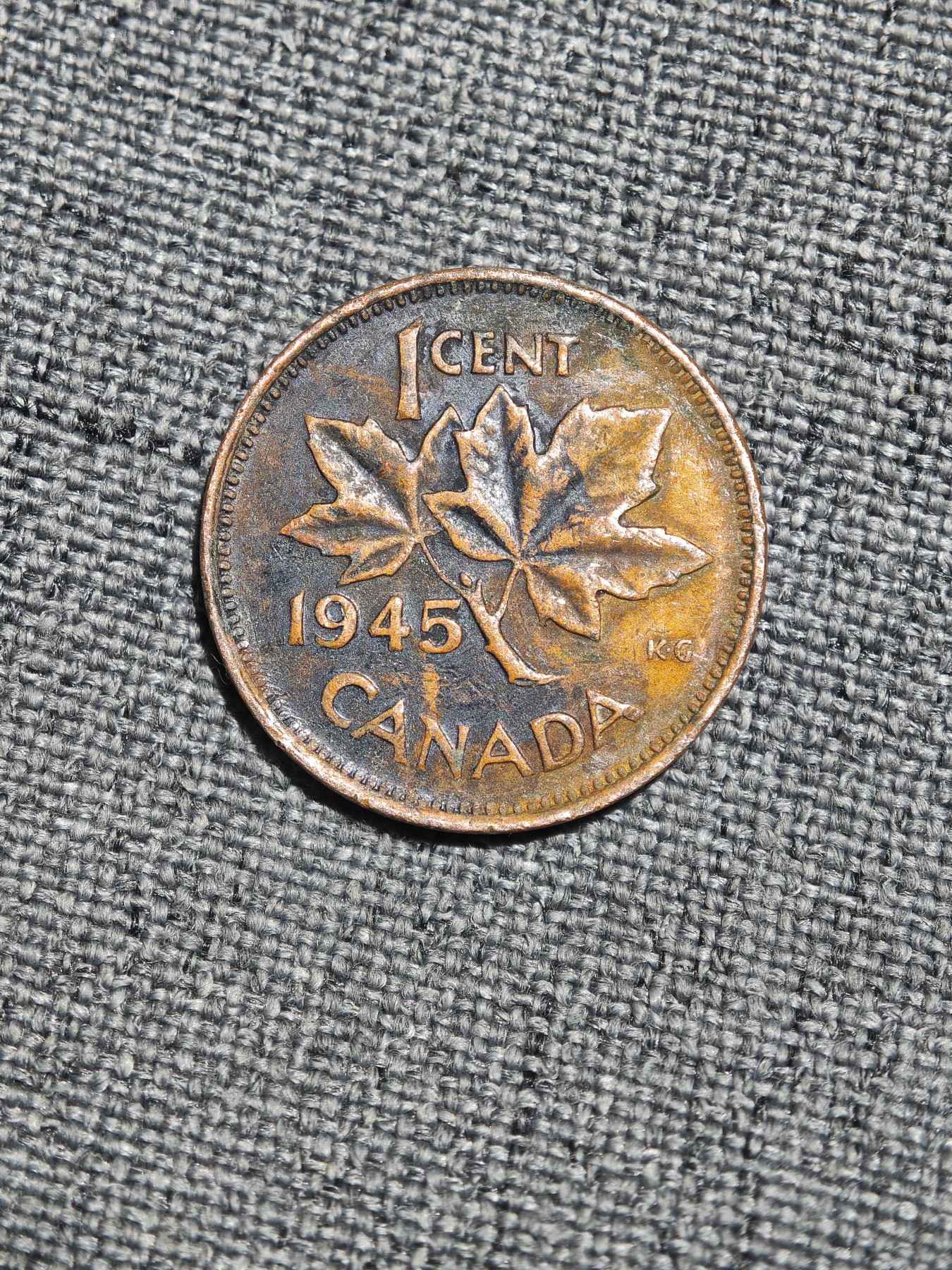 外国硬币收藏第5期 稀少加拿大1945年乔治六世1分