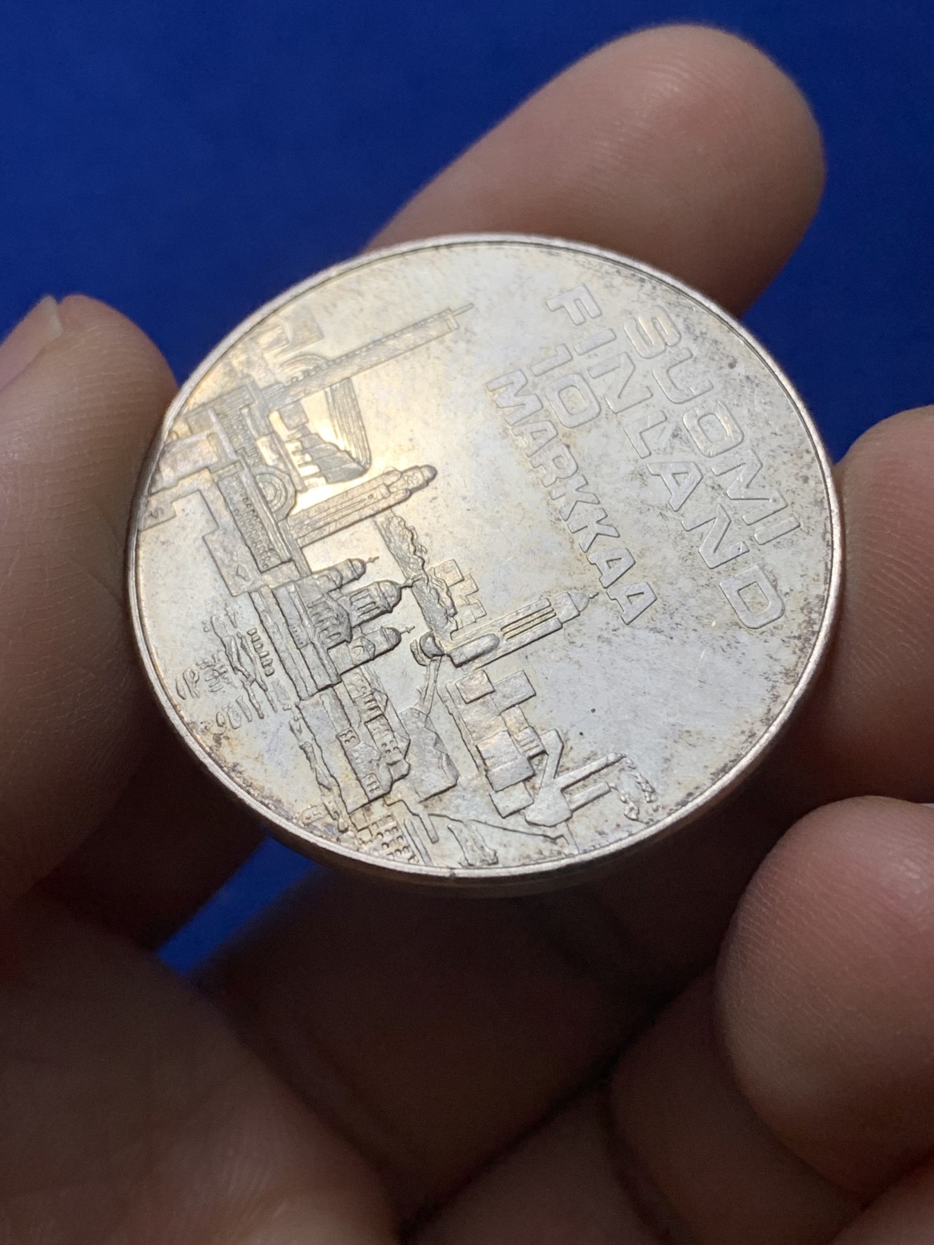 《竞宝斋》第224场-周日，周一，周二 3场 (全场包邮) 芬兰1971年第十届欧洲田径锦标赛10马克纪念银币