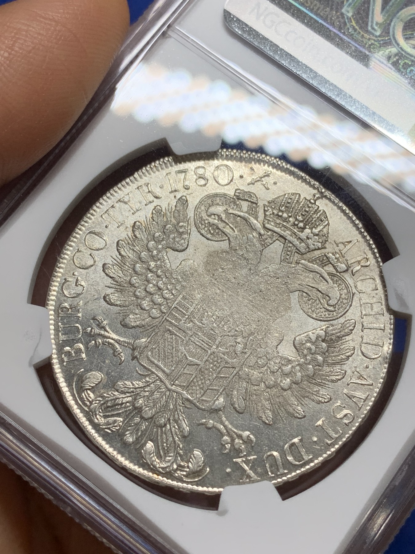 《竞宝斋》第224场-周日，周一，周二 3场 (全场包邮) NGC-UNCD 米兰1780年大奶妈银币 1815-30年早期后铸 强转光状态