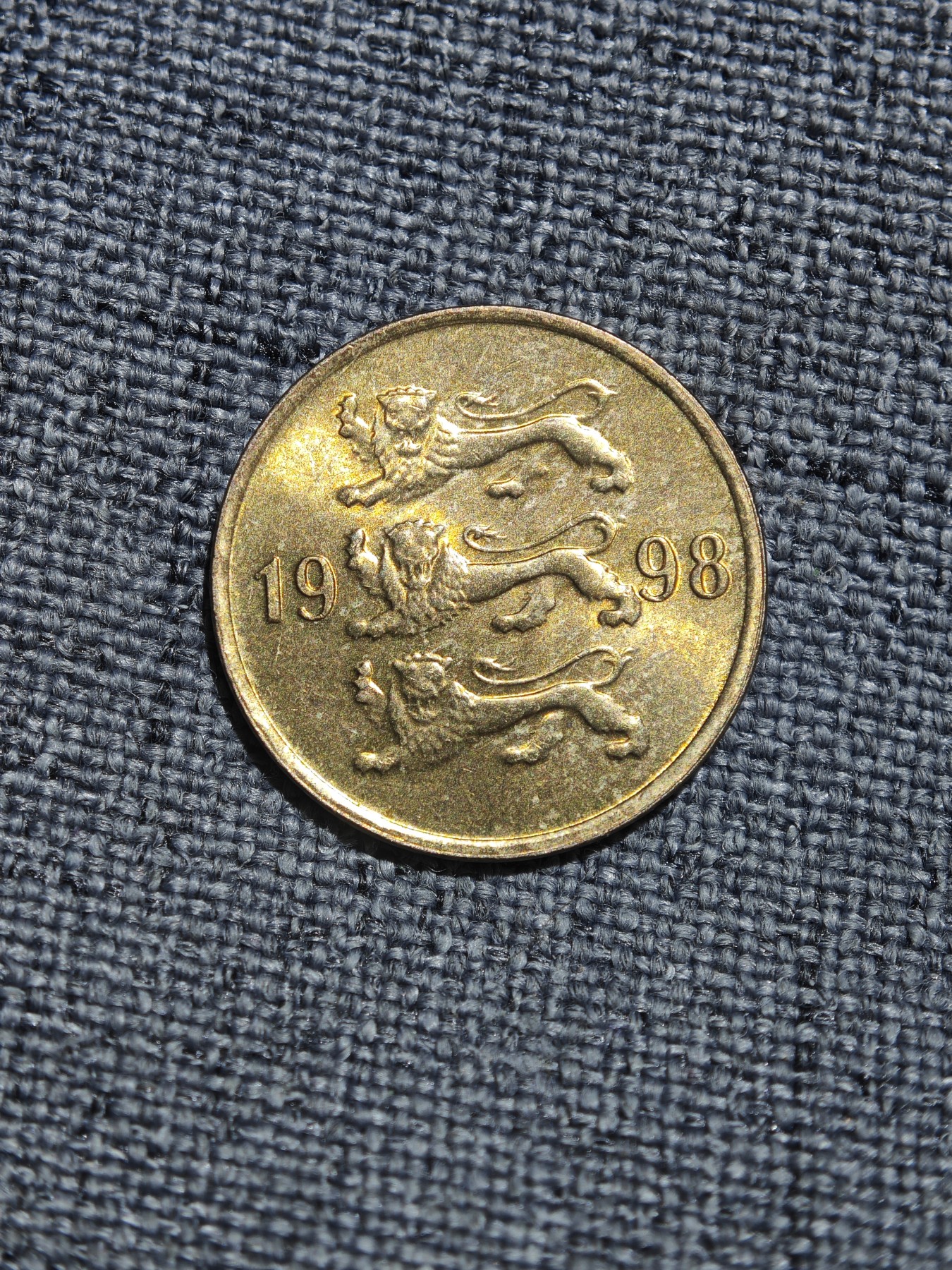 外国硬币收藏第5期 爱沙尼亚1998年狮徽10分