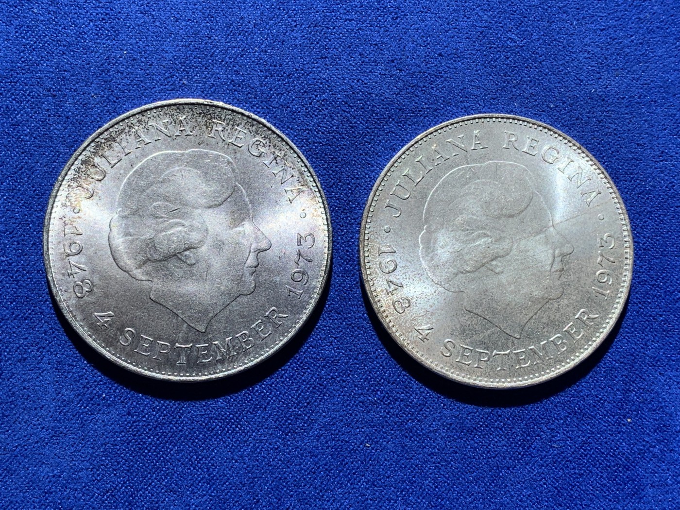 《竞宝斋》第224场-周日，周一，周二 3场 (全场包邮) 两枚一组 荷兰1973年10盾大银币