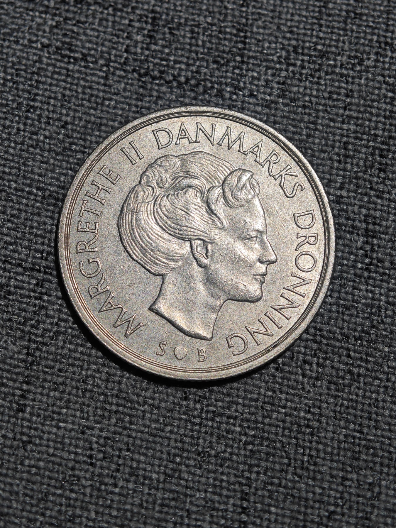 外国硬币收藏第5期 丹麦1977年玛格丽特女王1克朗