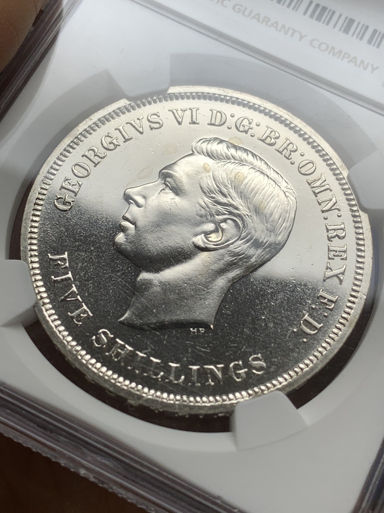 《竞宝斋》第224场-周日，周一，周二 3场 (全场包邮) NGC-PL64 英国 1951年乔治六世克朗 最后的镍马剑