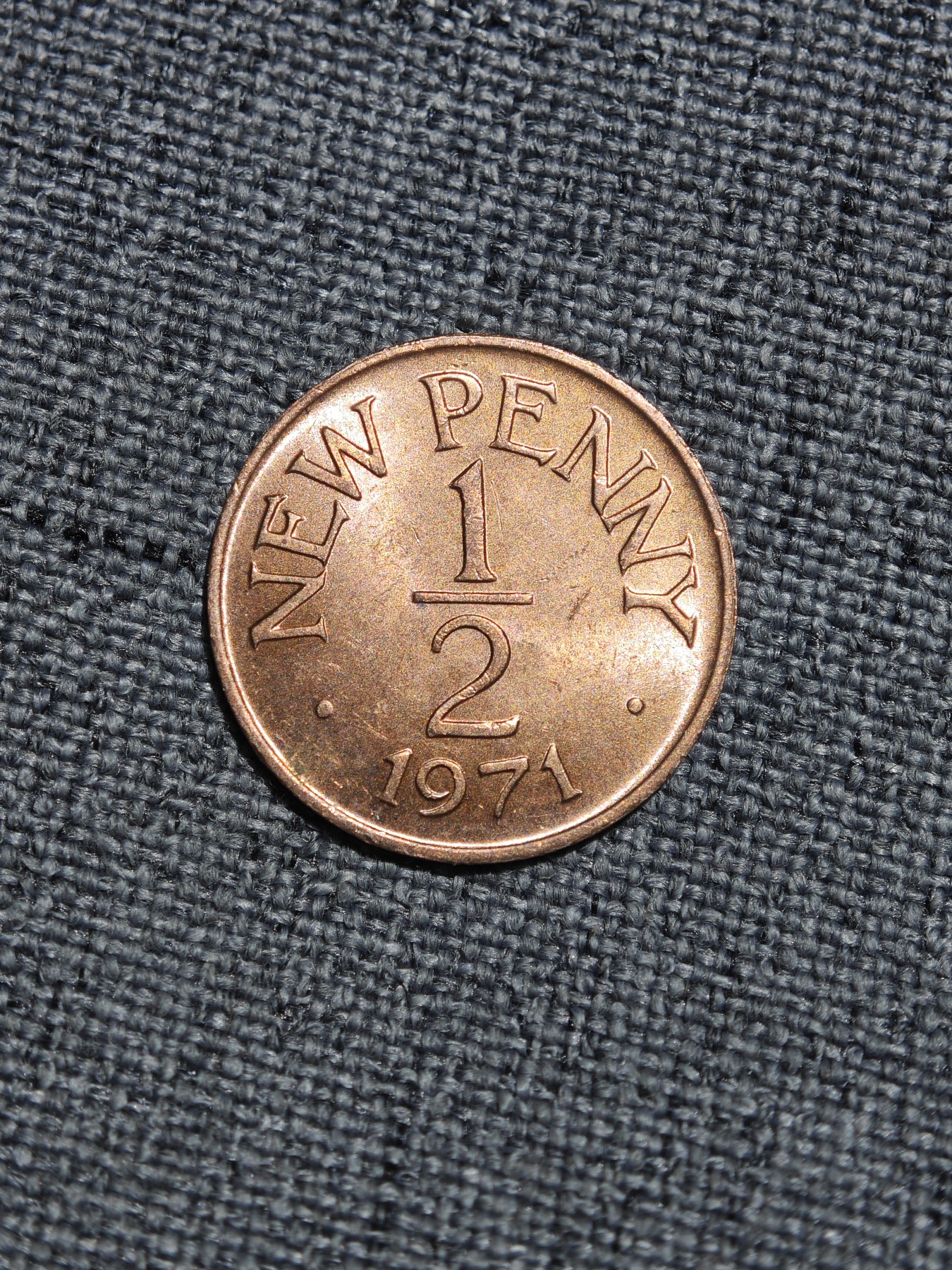 外国硬币收藏第5期 原光未使用英属根西岛1971年二分之一便士