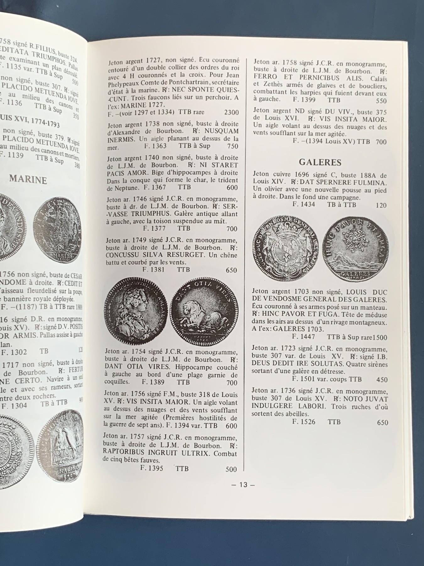 《竞宝斋》第225场-周日，周一，周二 3场 (全场包邮) （硬壳精装本）1986法国八角代币目录 详尽阐述特征与定价 绝版书籍非常有参考和收藏价值 未使用品