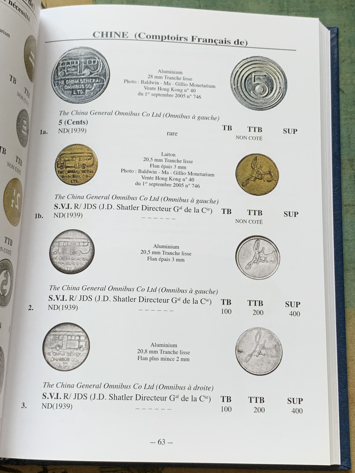 《竞宝斋》第225场-周日，周一，周二 3场 (全场包邮) 法属印支硬币和代用币目录 包含东南亚地区各国法国占领时期发行货币，坐洋，大小富，鹿头等均在其中，图片清晰详尽，值得收藏 原封未开