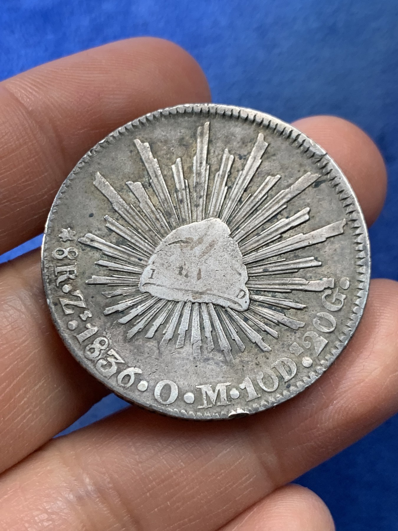 《竞宝斋》第225场-周日，周一，周二 3场 (全场包邮) 墨西哥1836年早期鹰洋 原味好状态