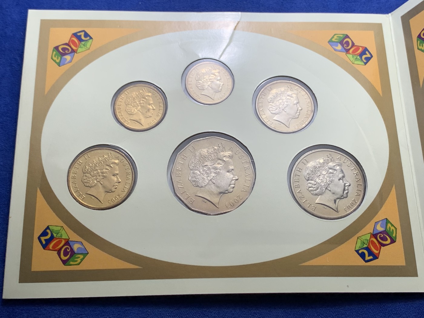 《竞宝斋》第225场-周日，周一，周二 3场 (全场包邮) 澳大利亚2003年Baby Coin Set 少见套币品种 含铜章和一澳元纪念币