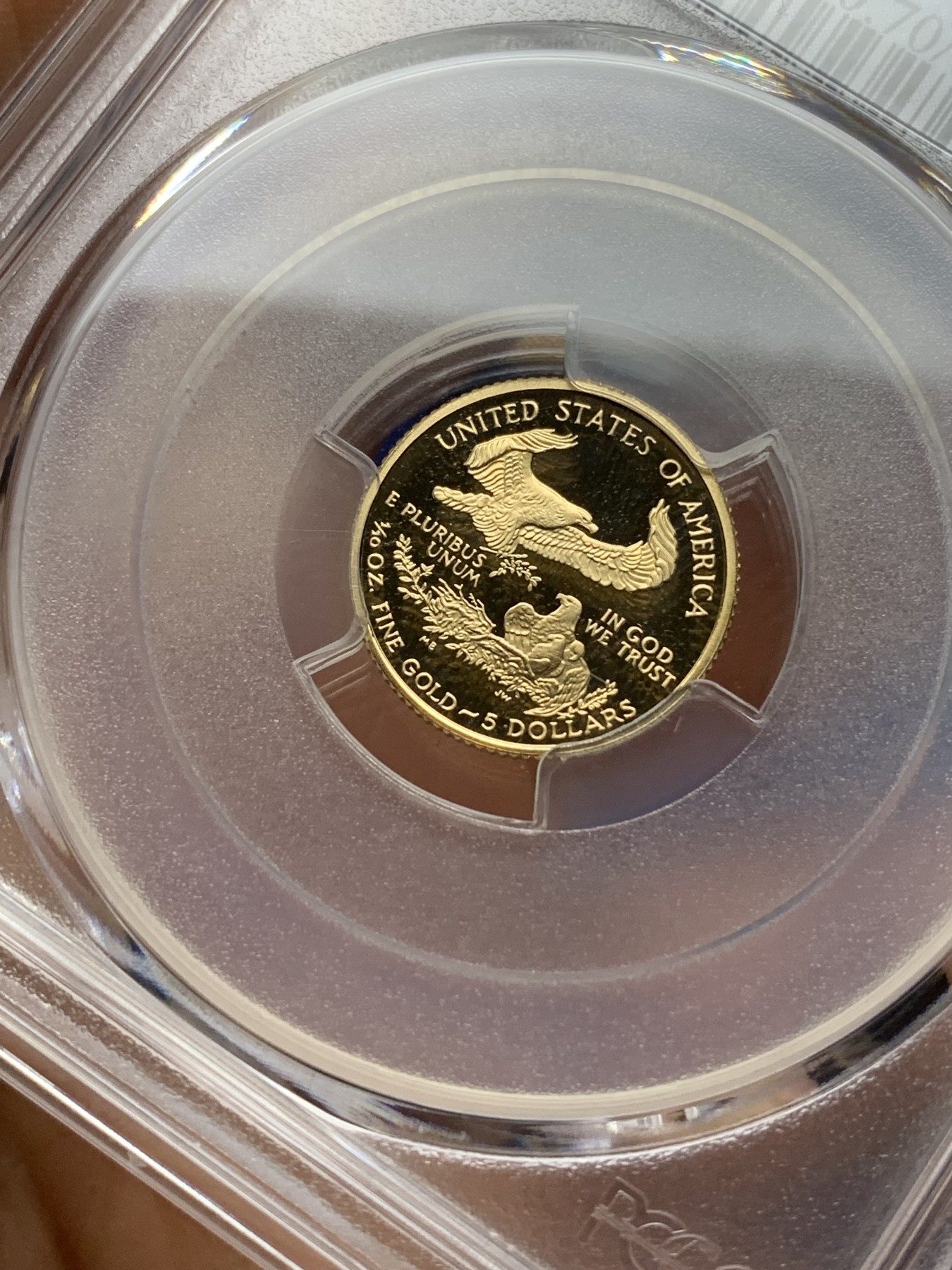 《竞宝斋》第225场-周日，周一，周二 3场 (全场包邮) PCGS PR70DCAM 2002-W美国双鹰5美元精制金币 冠军分！ PCGS价格指南2592元