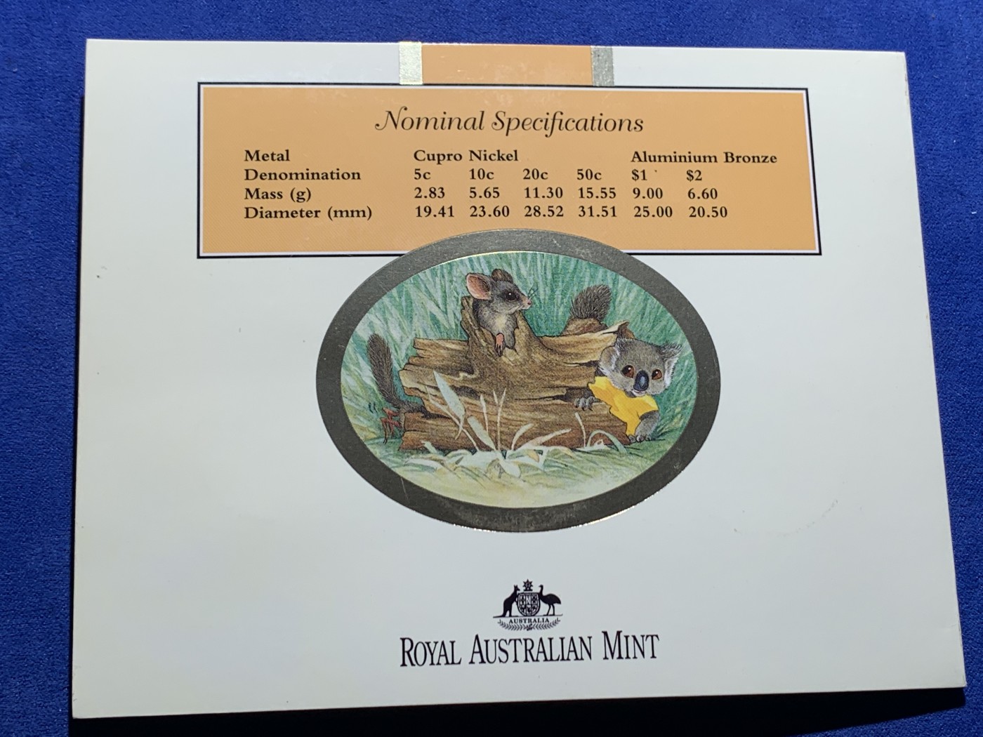 《竞宝斋》第225场-周日，周一，周二 3场 (全场包邮) 澳大利亚2003年Baby Coin Set 少见套币品种 含铜章和一澳元纪念币