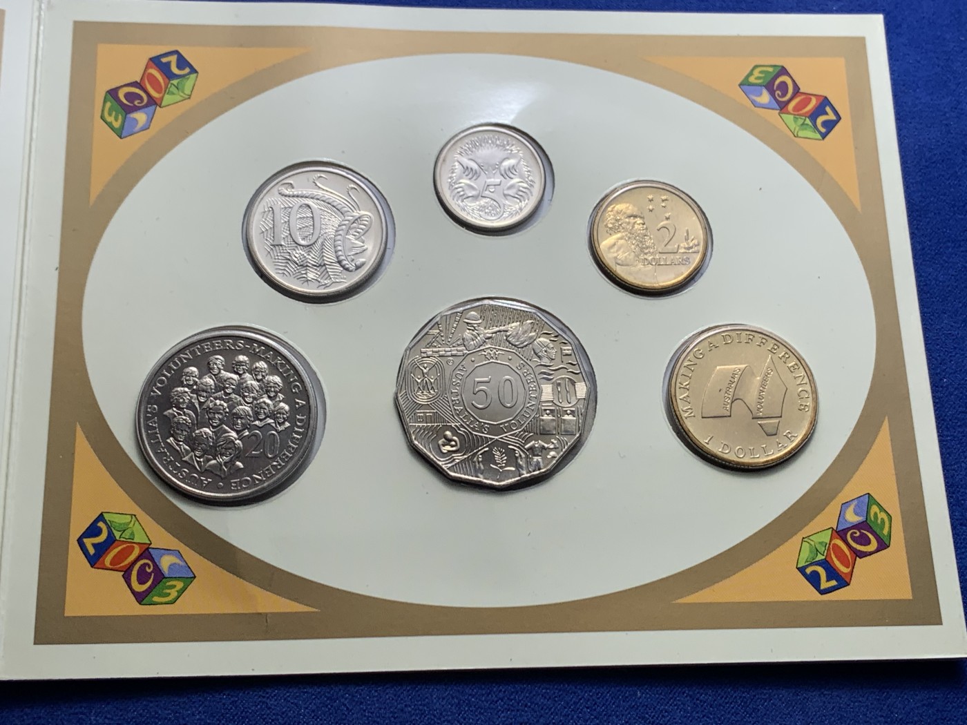 《竞宝斋》第225场-周日，周一，周二 3场 (全场包邮) 澳大利亚2003年Baby Coin Set 少见套币品种 含铜章和一澳元纪念币