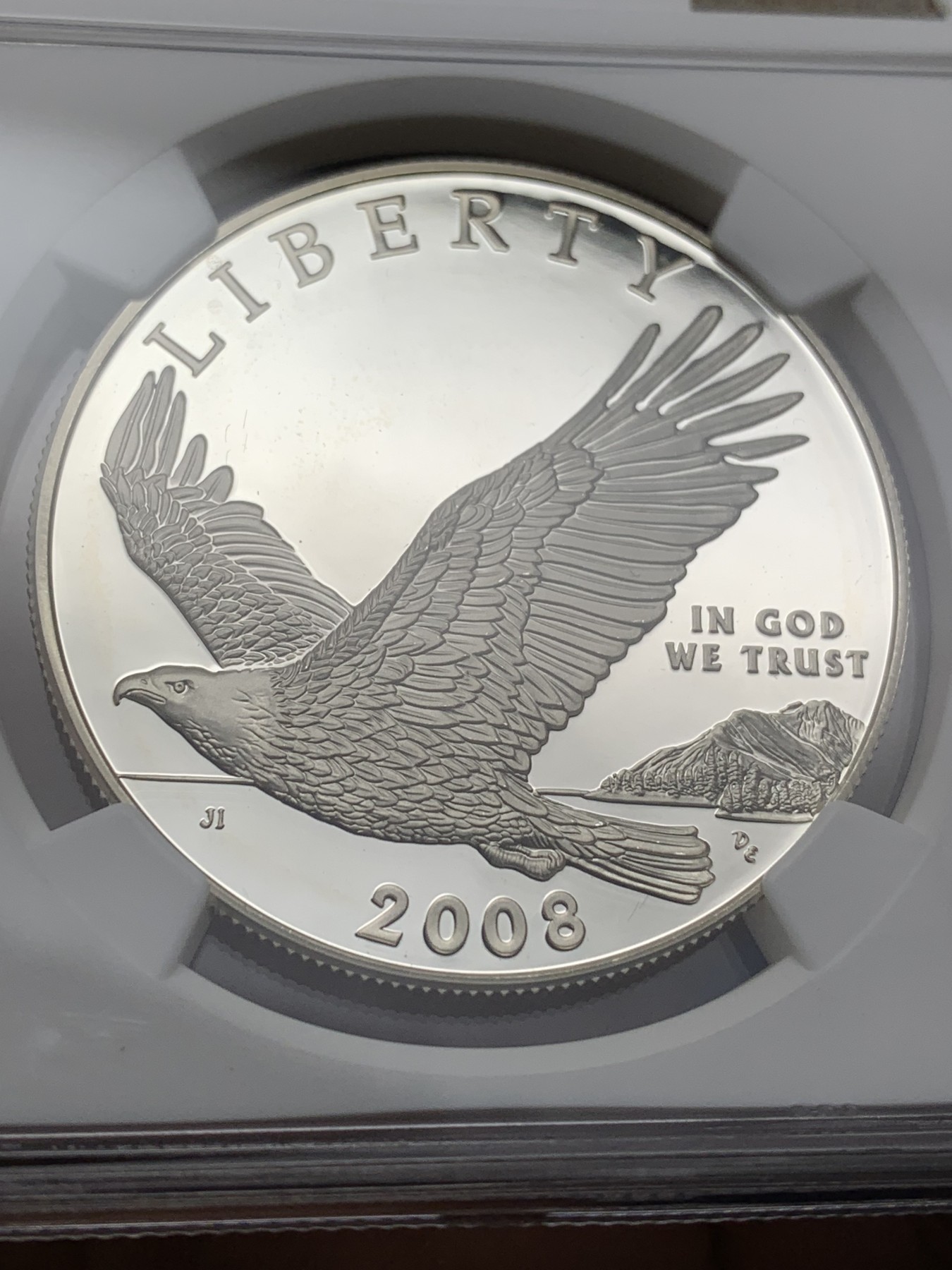 《竞宝斋》第225场-周日，周一，周二 3场 (全场包邮) NGC PF69UC 美国2008年白头鵰1美元大银币