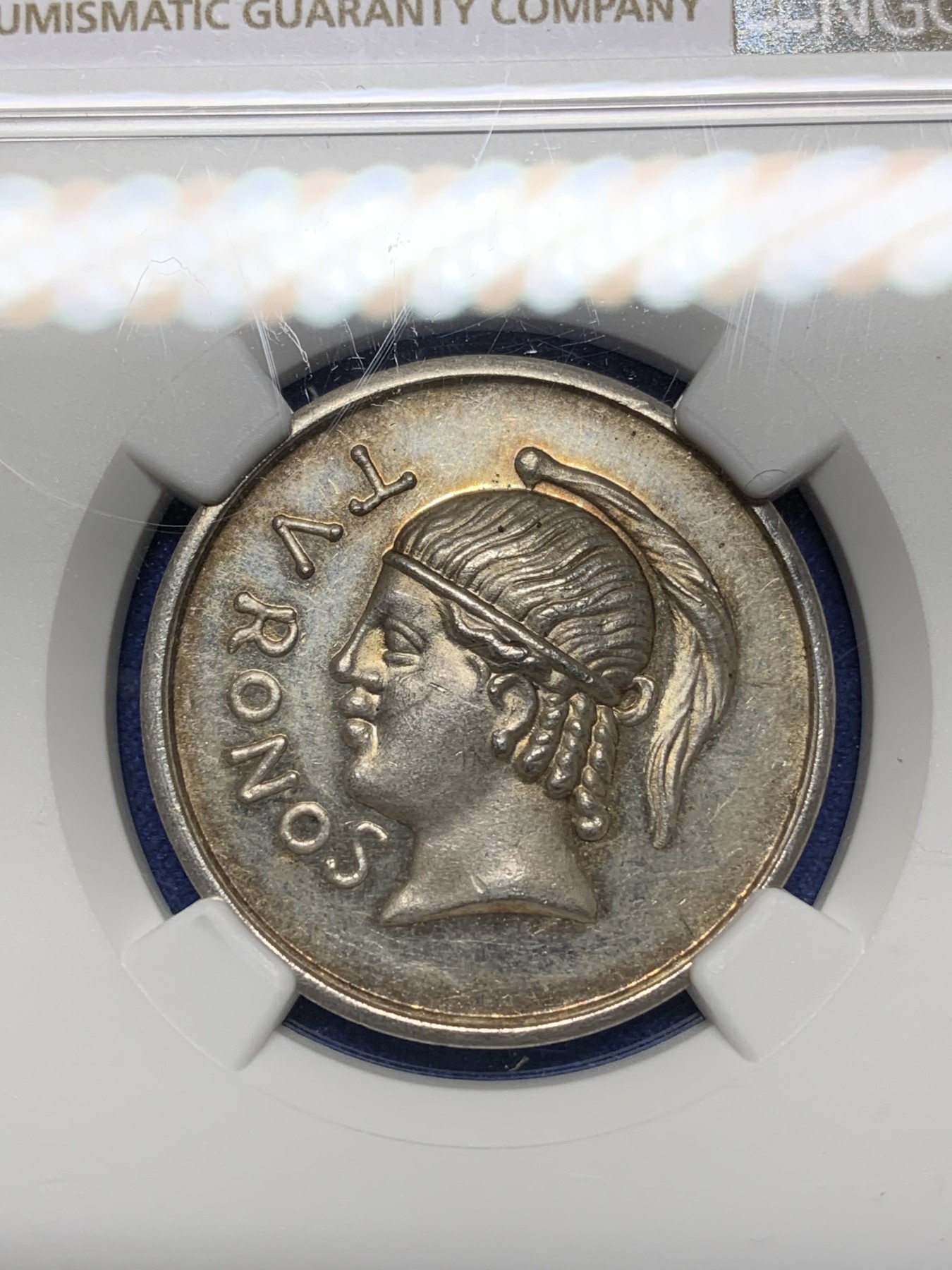 《竞宝斋》第225场-周日，周一，周二 3场 (全场包邮) NGC MS62 1841年法国图尔奈考古协会银章代用币 稀少品种 黄油光彩 品相状态非常好