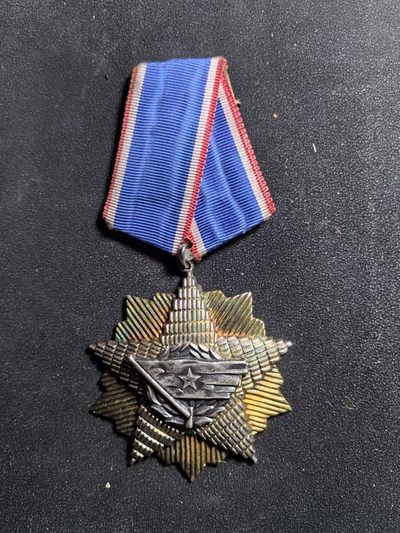 盛世勋华——号角文化勋章邮票专场拍卖第156期 - 南斯拉夫四级国旗勋章 银制带标（镀金完整） 带厂标（萨格勒布）