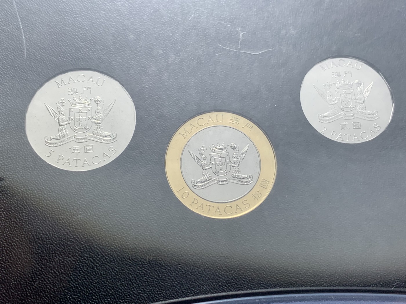 《竞宝斋》第225场-周日，周一，周二 3场 (全场包邮) 澳门1999年回归纪念7枚套装加拿大造币厂制造