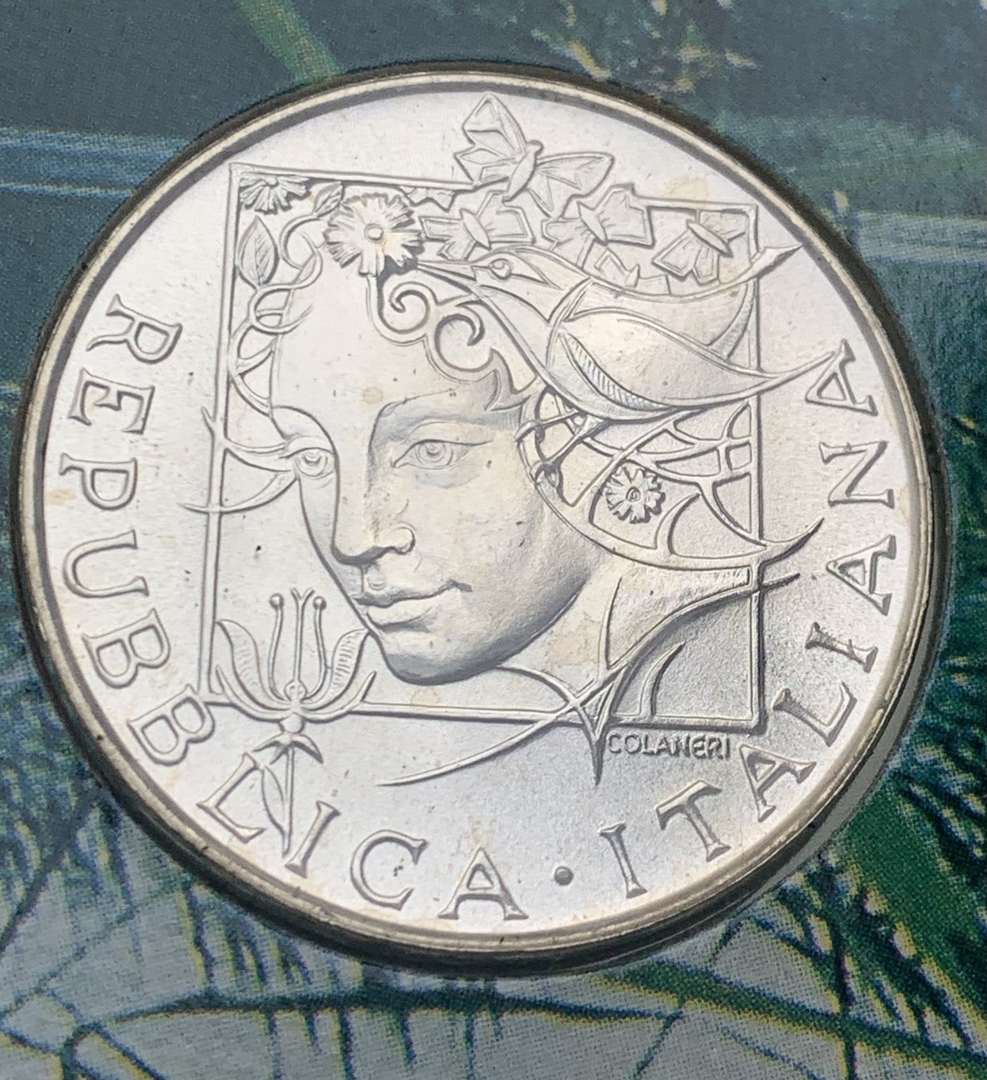 瓶子🏺第122期拍卖会  原封卡册 获奖币 意大利1992年花神与鸟兽500里拉银币