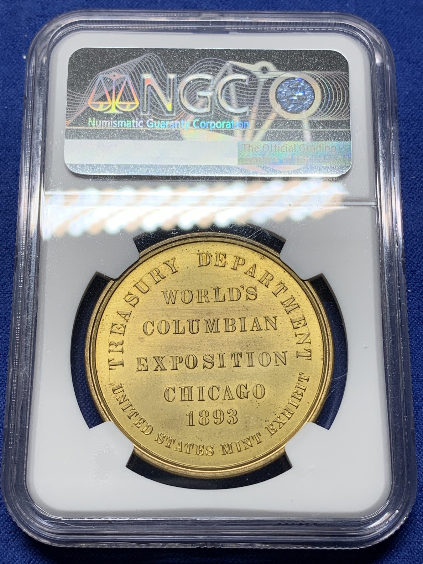 《竞宝斋》第225场-周日，周一，周二 3场 (全场包邮) NGC MS65 芝加哥1893世博会纪念铜章