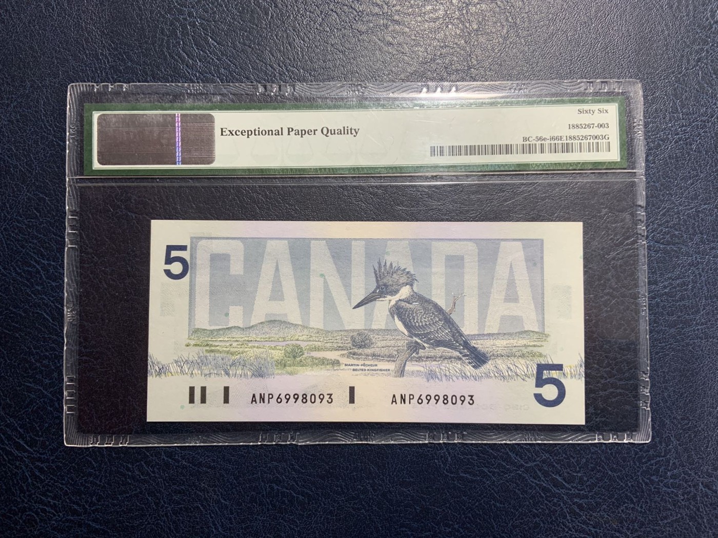 收藏联盟Quantum Auction 第312期拍卖  加拿大1986年5元 PMG66 号码无457
