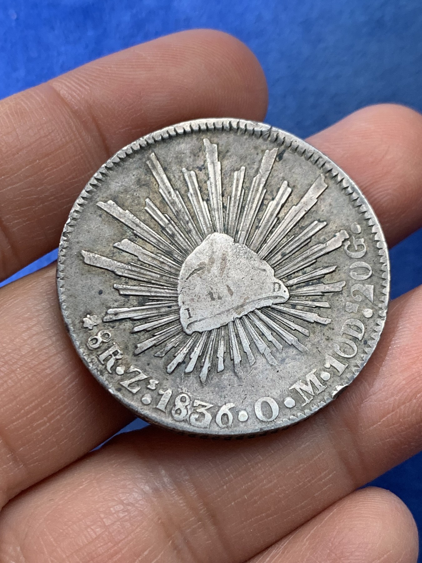 《竞宝斋》第225场-周日，周一，周二 3场 (全场包邮) 墨西哥1836年早期鹰洋 原味好状态