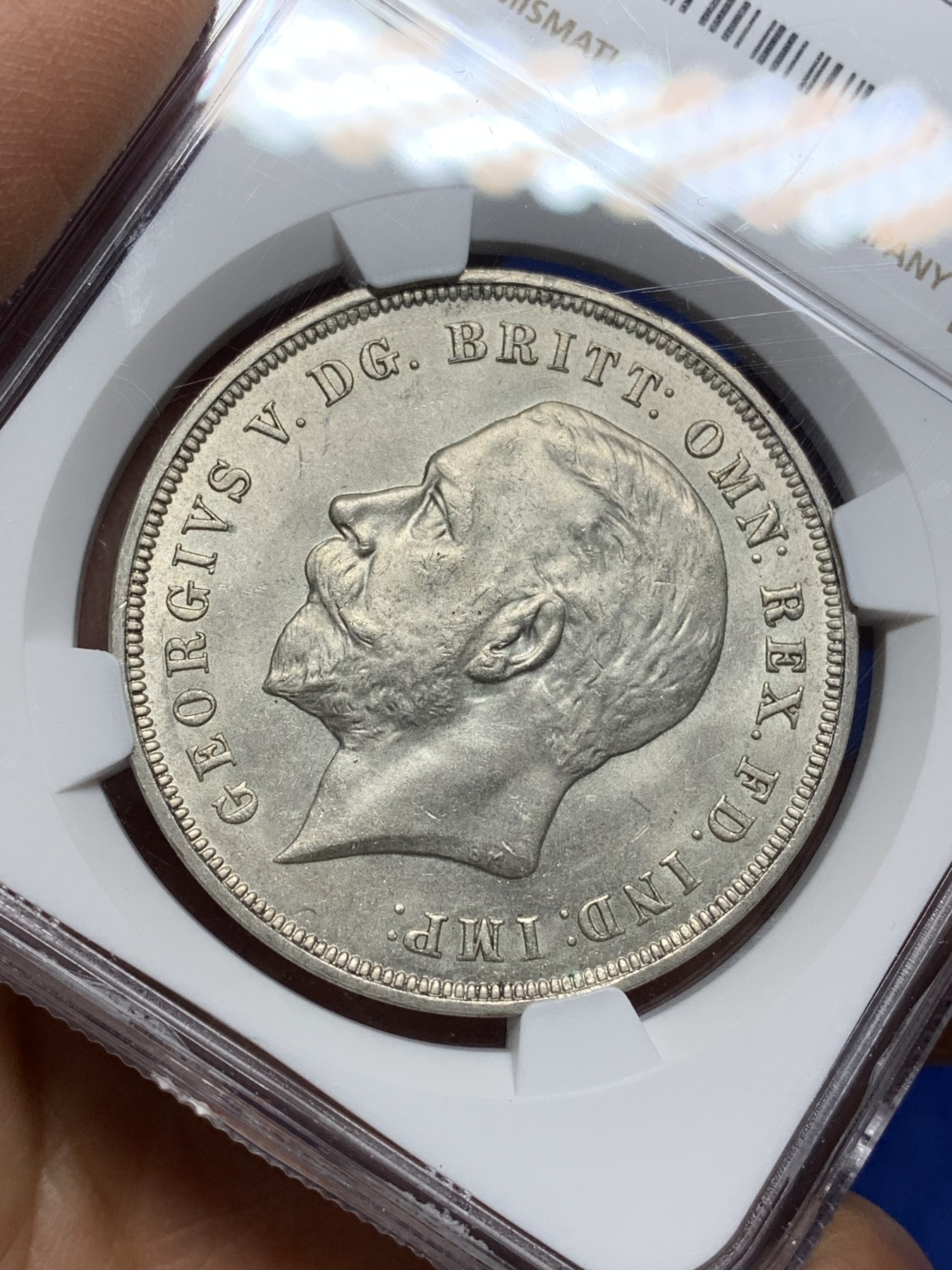 《竞宝斋》第225场-周日，周一，周二 3场 (全场包邮) NGC MS63 英国1935年乔治五世木马剑克朗大银币