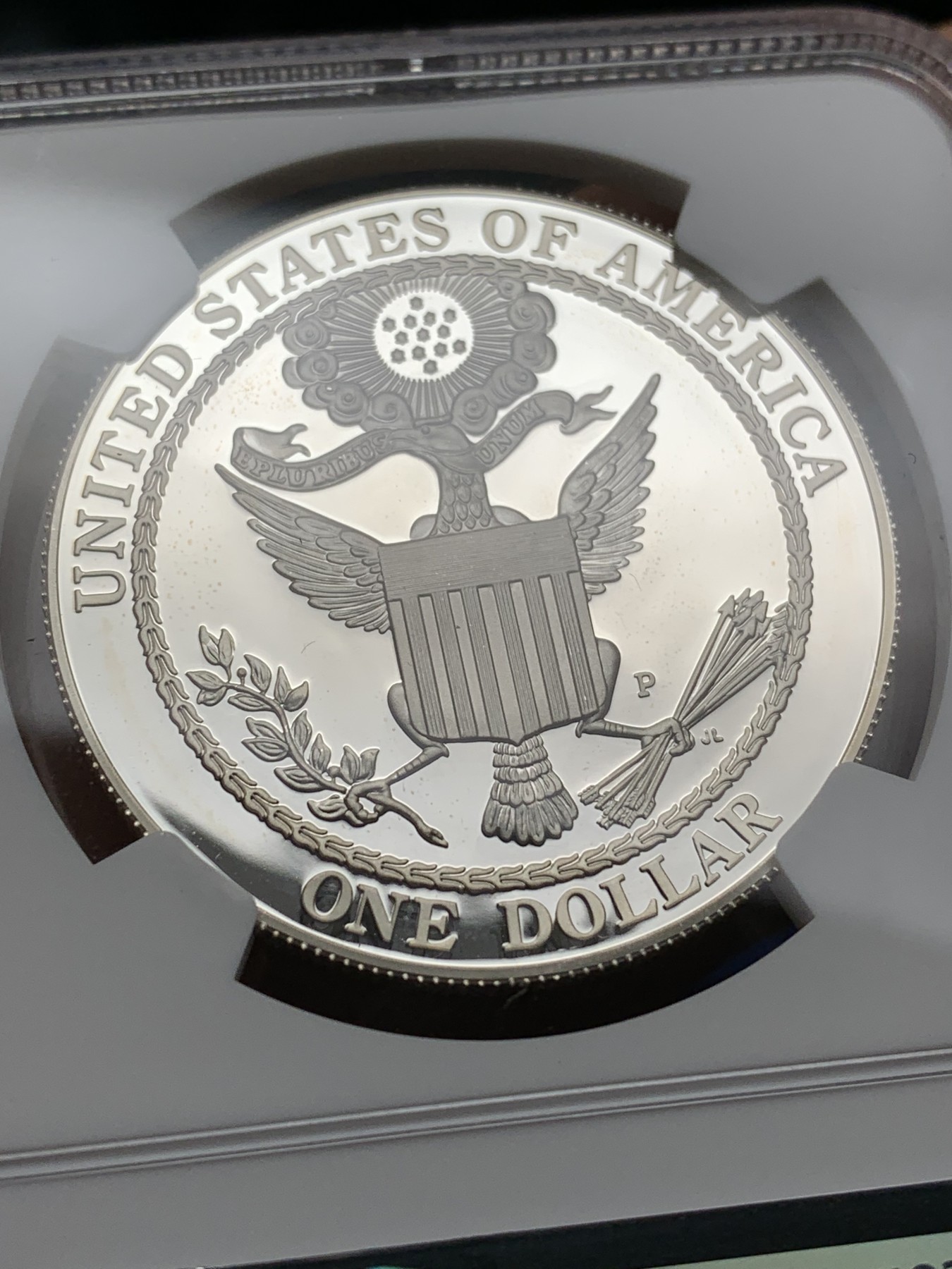 《竞宝斋》第225场-周日，周一，周二 3场 (全场包邮) NGC PF69UC 美国2008年白头鵰1美元大银币