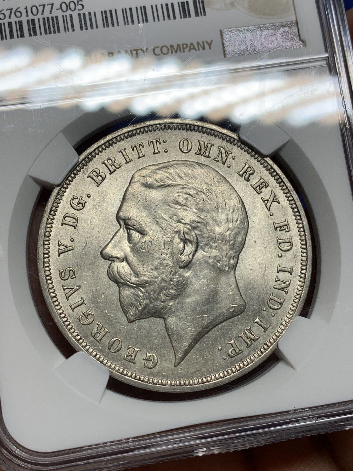 《竞宝斋》第225场-周日，周一，周二 3场 (全场包邮) NGC MS63 英国1935年乔治五世木马剑克朗大银币