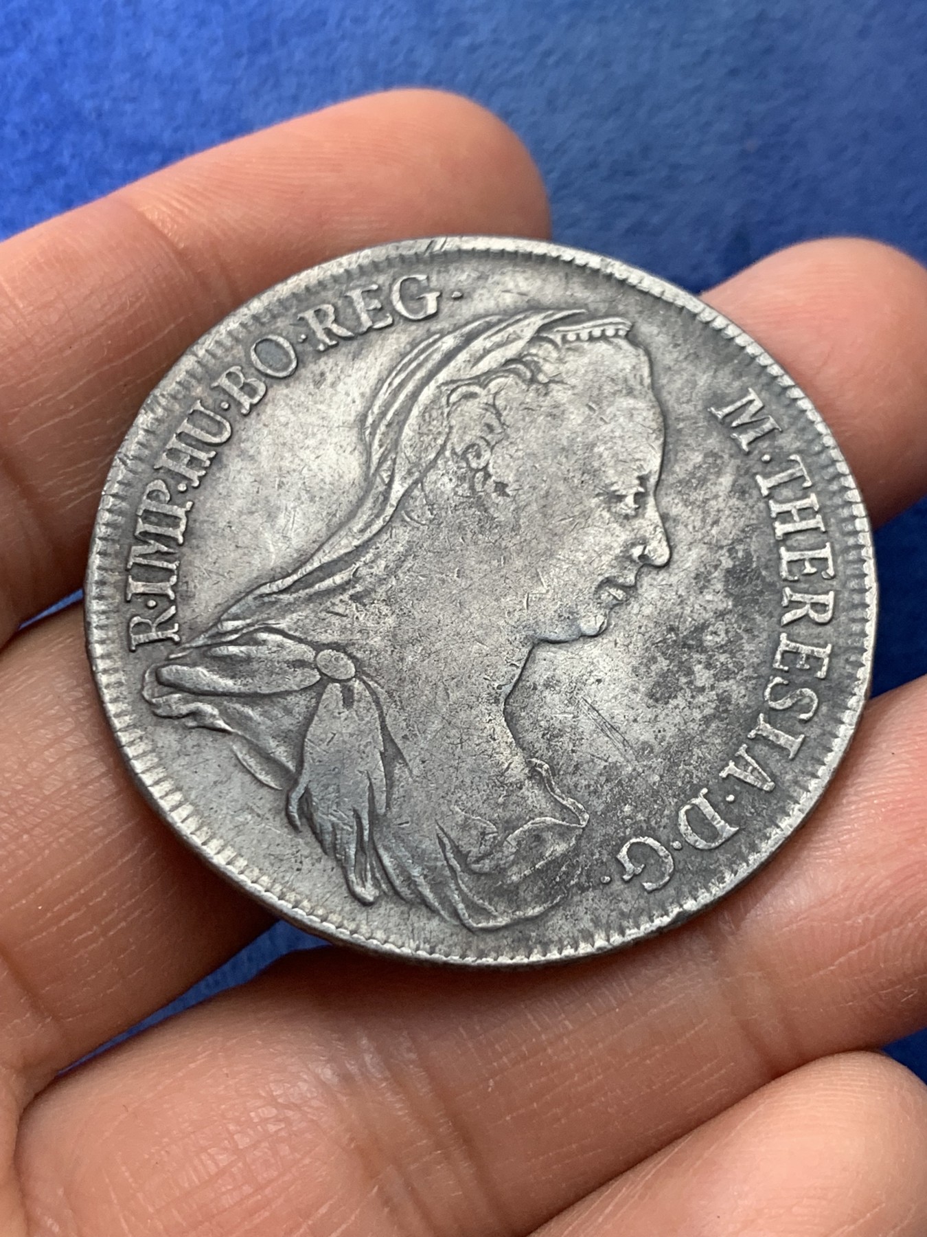 《竞宝斋》第225场-周日，周一，周二 3场 (全场包邮) 奥地利1774年1泰勒大银币 少见ICSK版原铸大奶妈