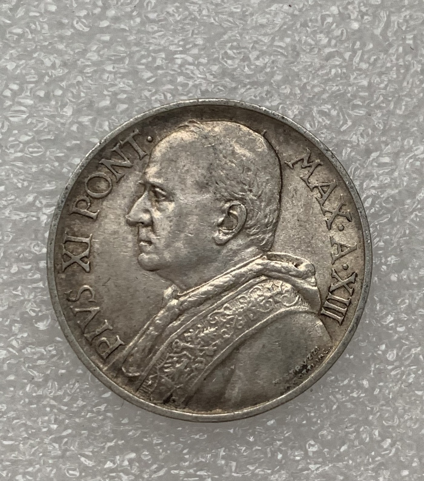 瓶子🏺第122期拍卖会  梵蒂冈1934年5里拉银币