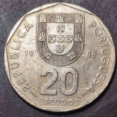 240128 - 葡萄牙20埃斯库多铜镍硬币 26.5mm 随机发货