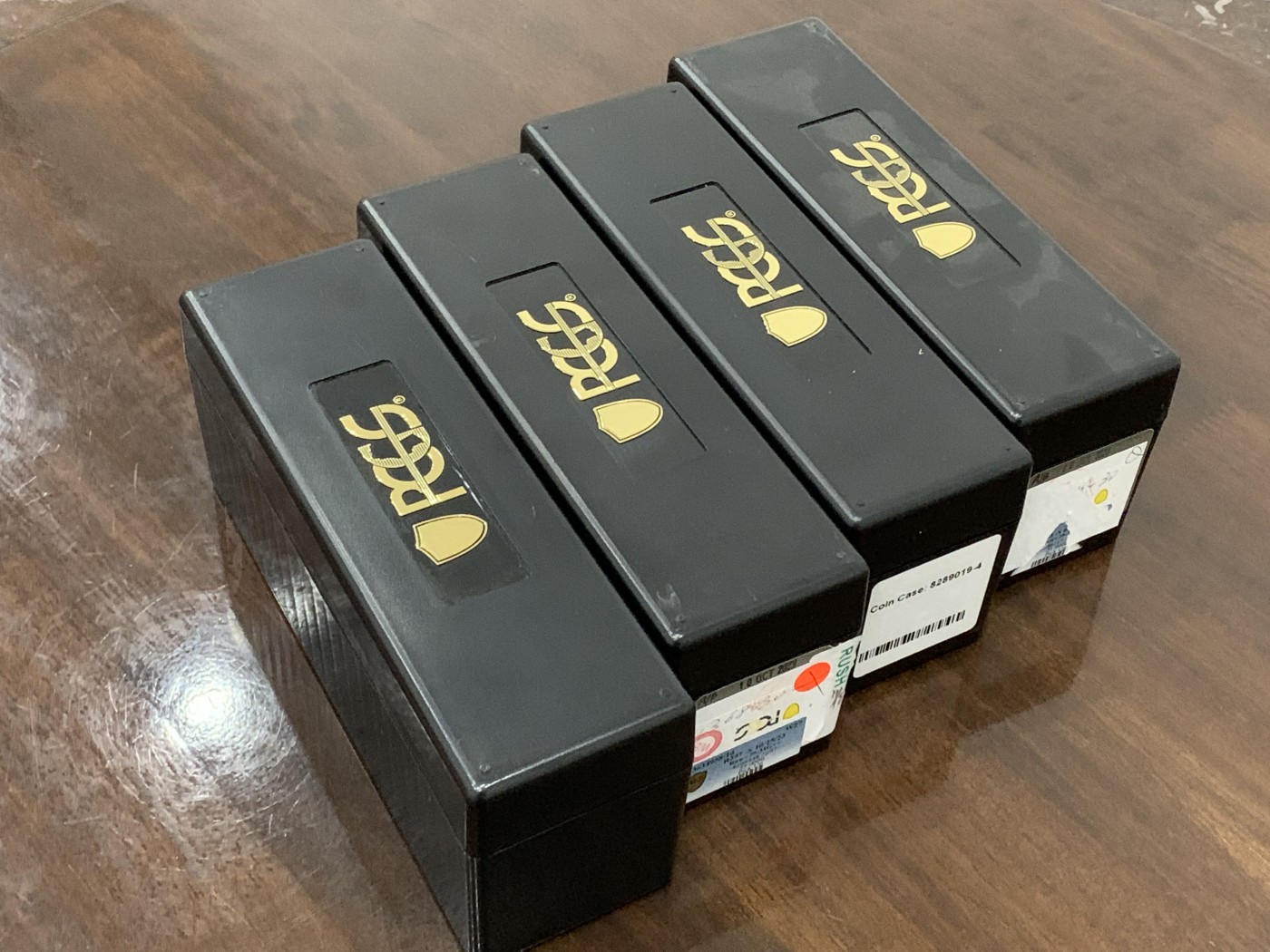 《竞宝斋》第225场-周日，周一，周二 3场 (全场包邮) PCGS原装评级币的收纳盒子 一个可放20枚币 四个一组 收藏必备