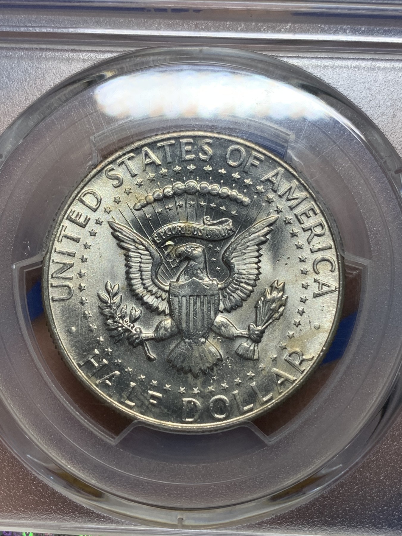 《竞宝斋》第225场-周日，周一，周二 3场 (全场包邮) PCGS MS64 美国1966年肯尼迪半美元银币