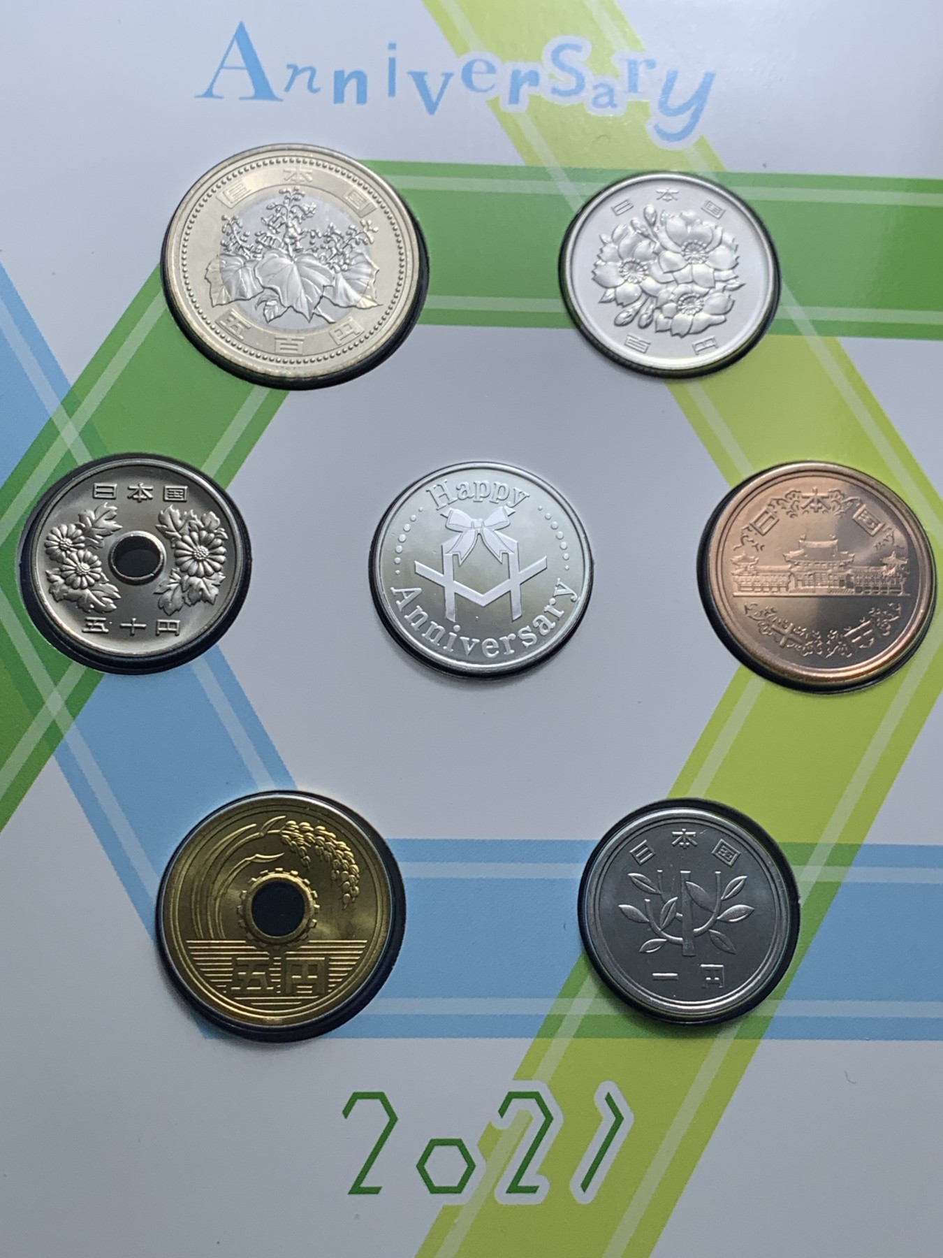 《竞宝斋》第225场-周日，周一，周二 3场 (全场包邮) 日本令和三年套币 五百日元改版首年 市场价二百多元