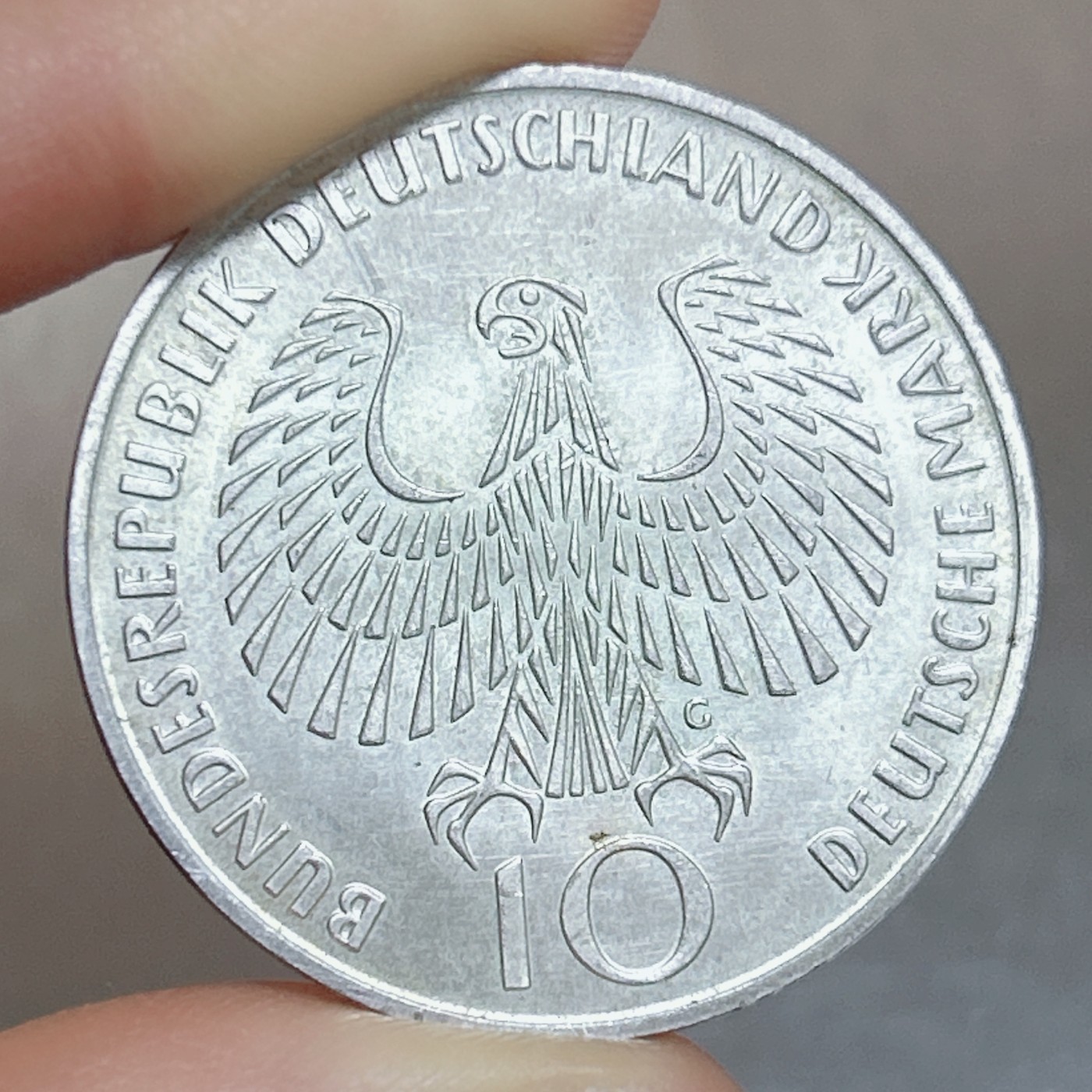 全场一元起拍 世界钱币散币、银币专场 第48期 德国1972年慕尼黑奥运会10马克银币 原光品 15.6g