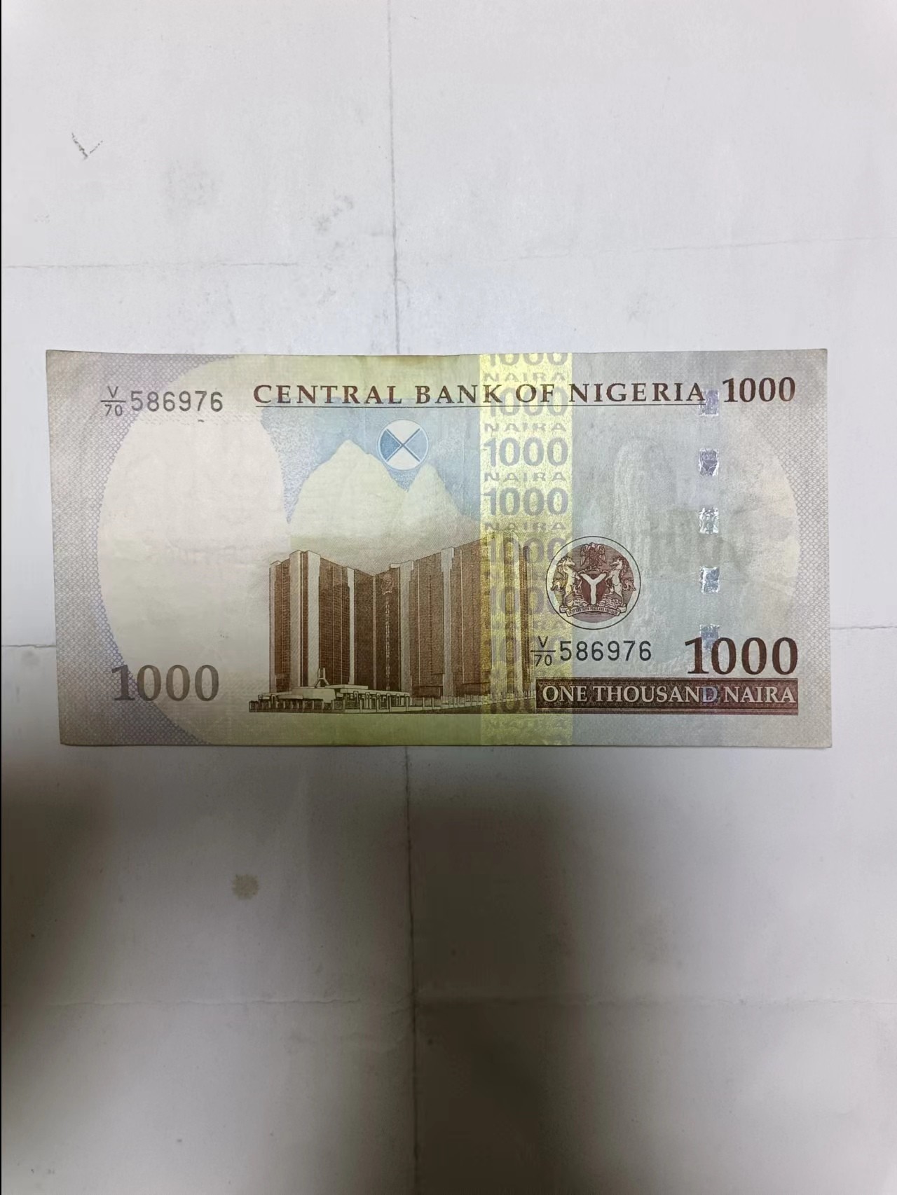 【20231221】非全新纸币第100场 尼日利亚1000奈拉